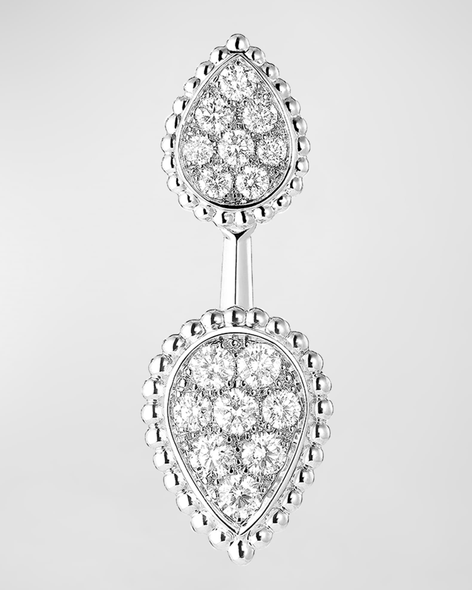 Boucheron 4.03 Carat Round Diamond Floral Earrings (Platinum