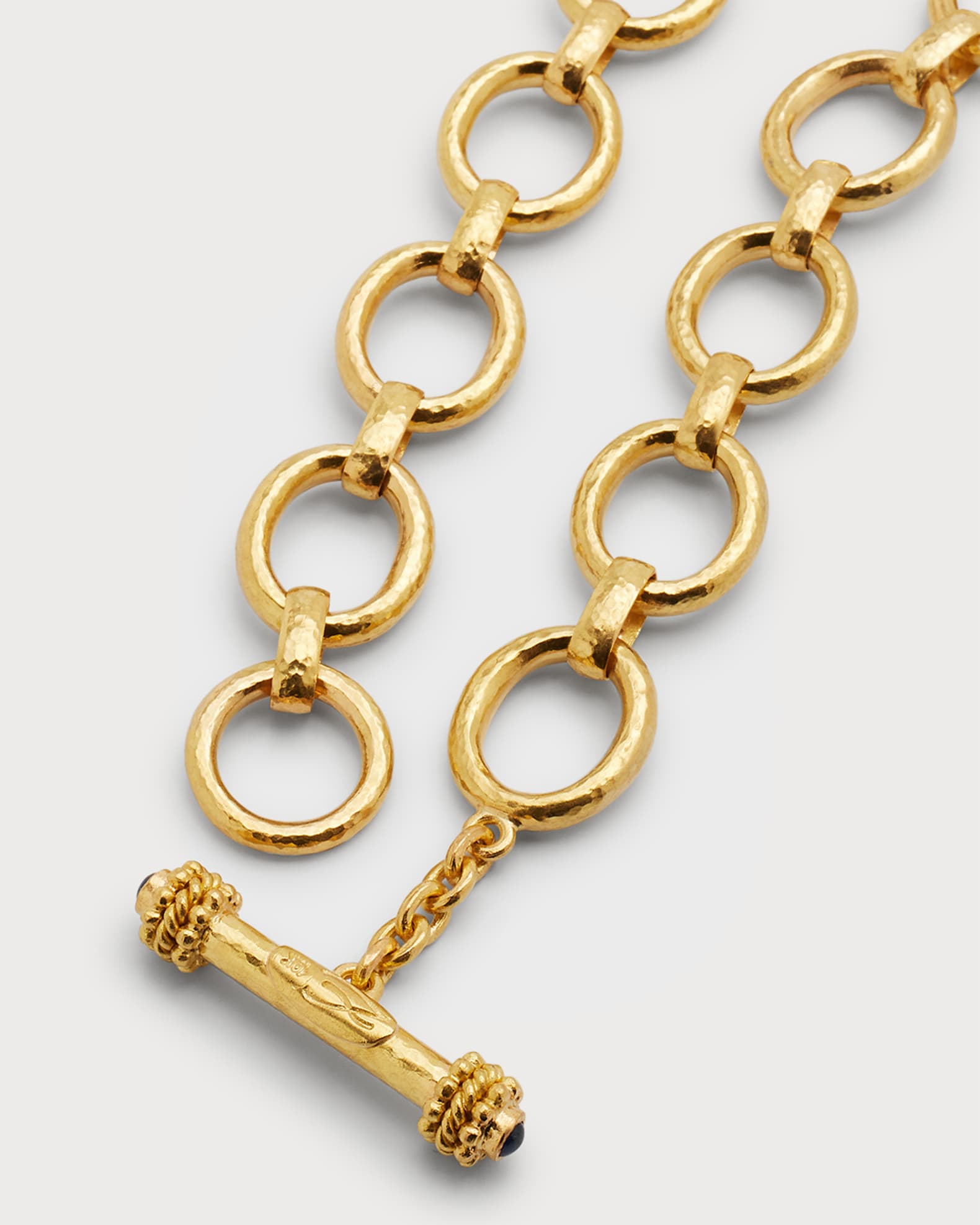 Elizabeth Locke 19K Yellow Gold Smooth Link Necklace, 17