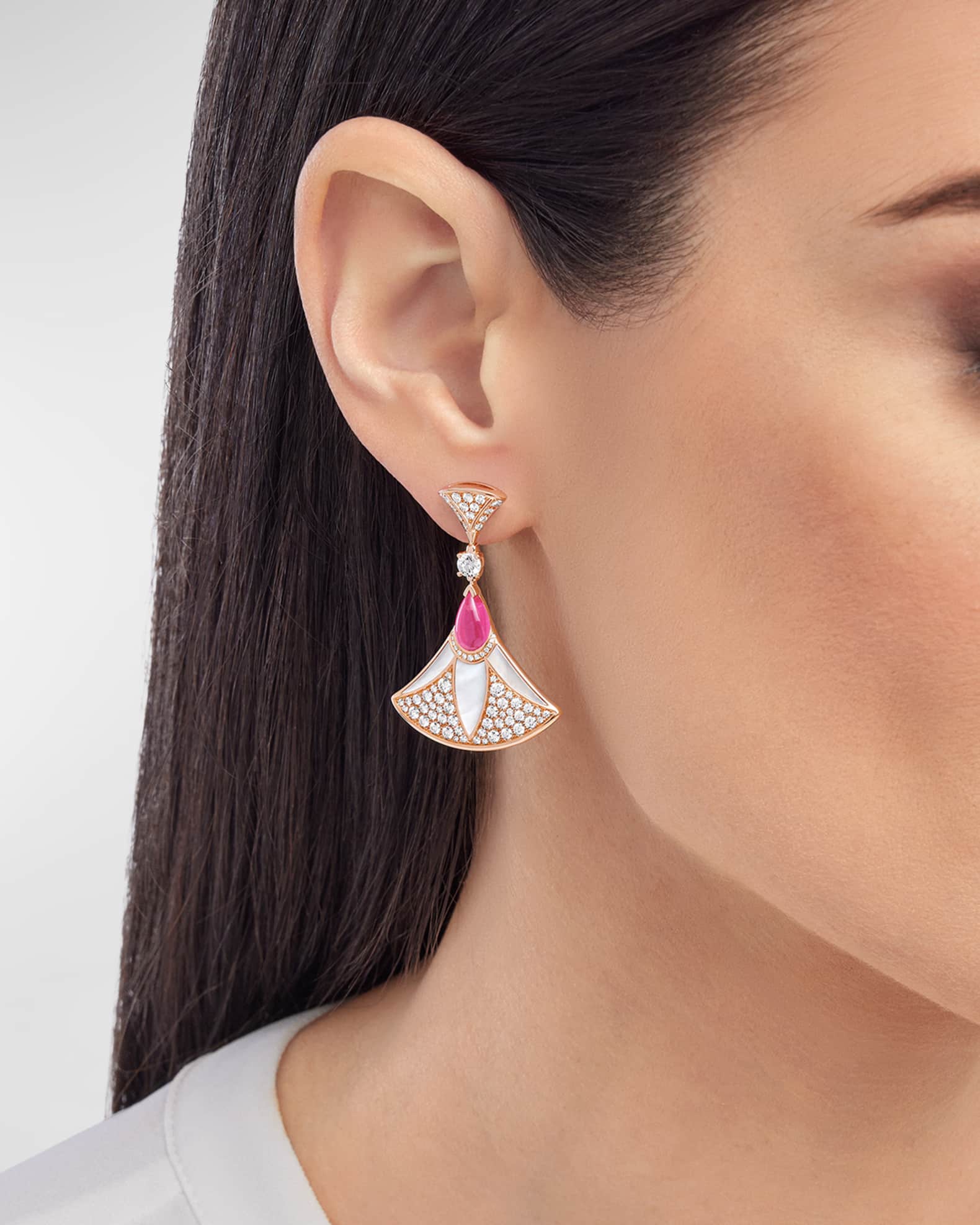 Divas' Dream 18K Rose Gold Earrings with Diamonds 1