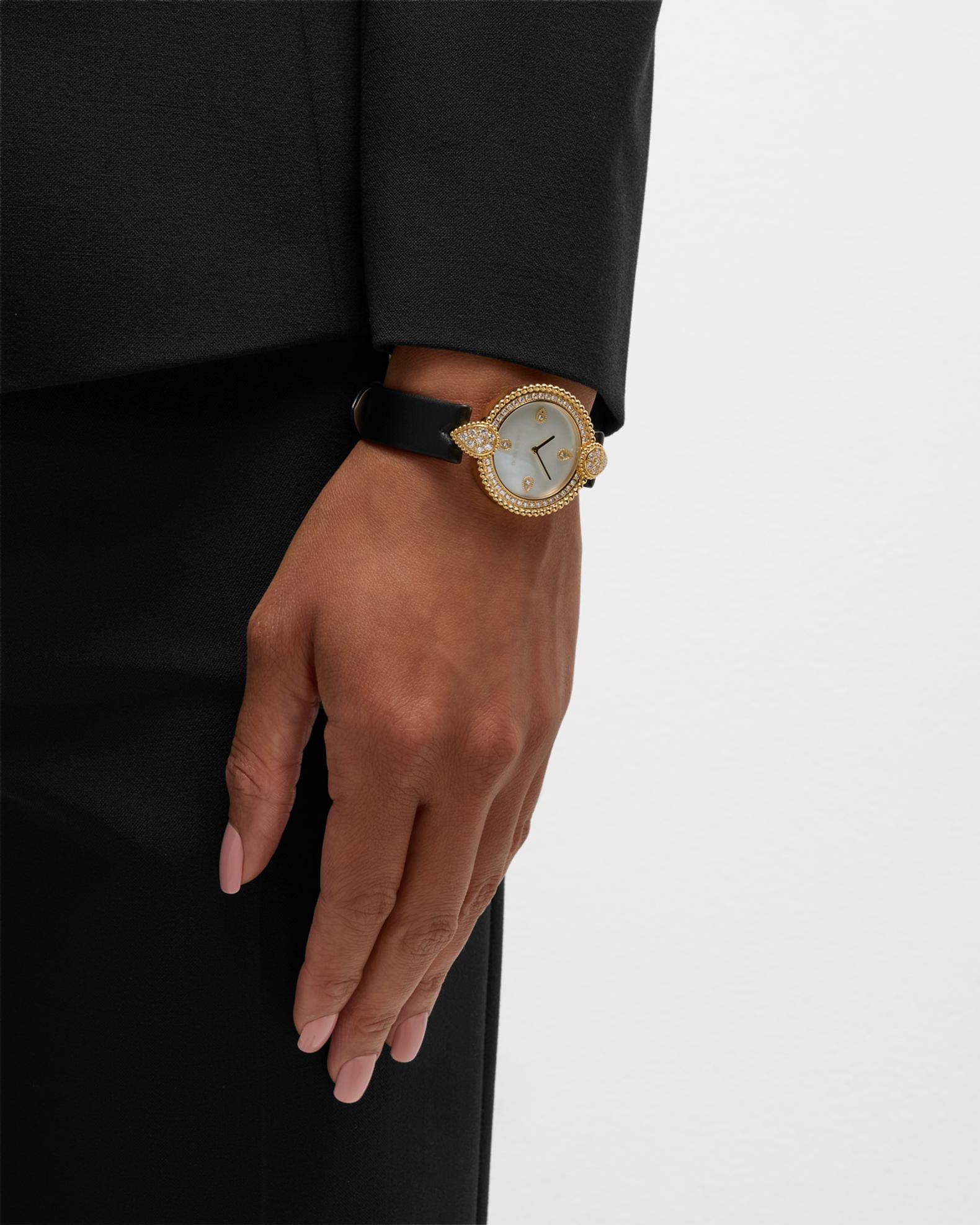 Boucheron Serpent Boheme 18K Yellow Gold Diamond Bezel Watch