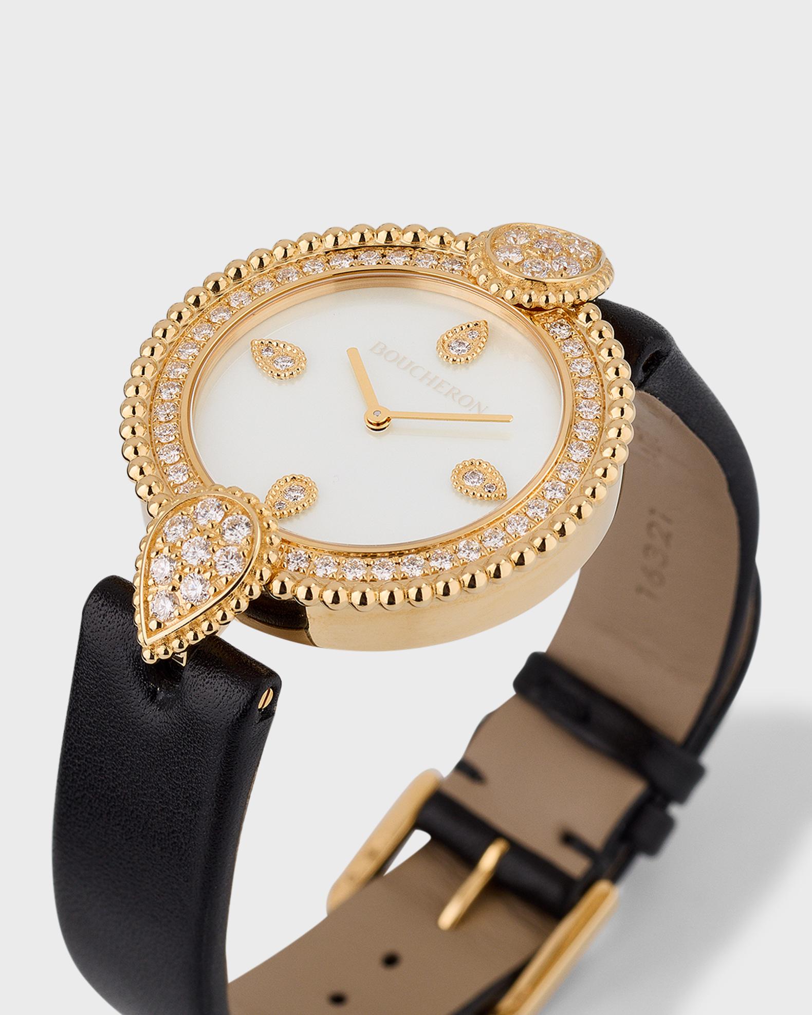 Boucheron Serpent Boheme 18K Yellow Gold Diamond Bezel Watch