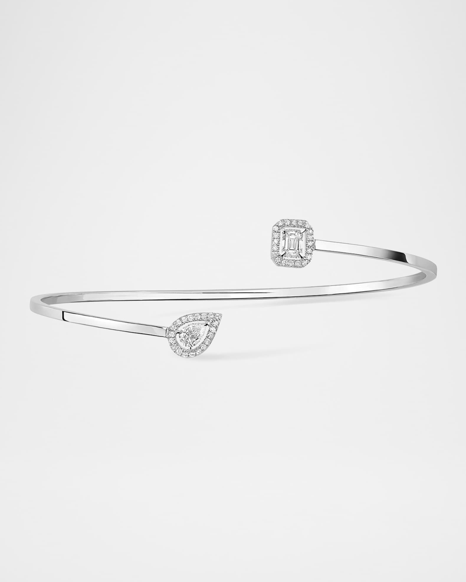 MY TWIN 18K WHITE GOLD THIN BANGLE BRACELET 1