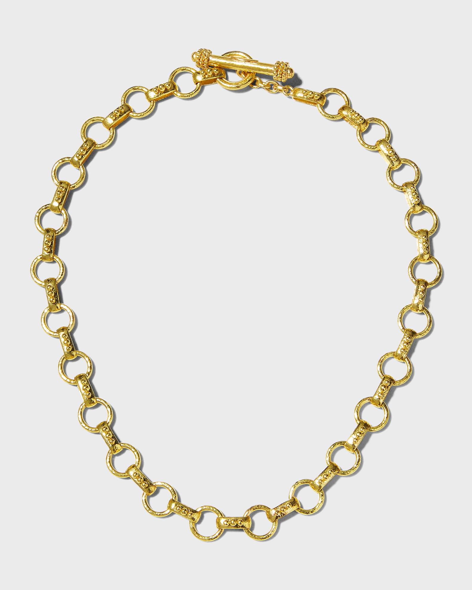 Torcello Link Necklace with Gold Toggle, 17"L 0