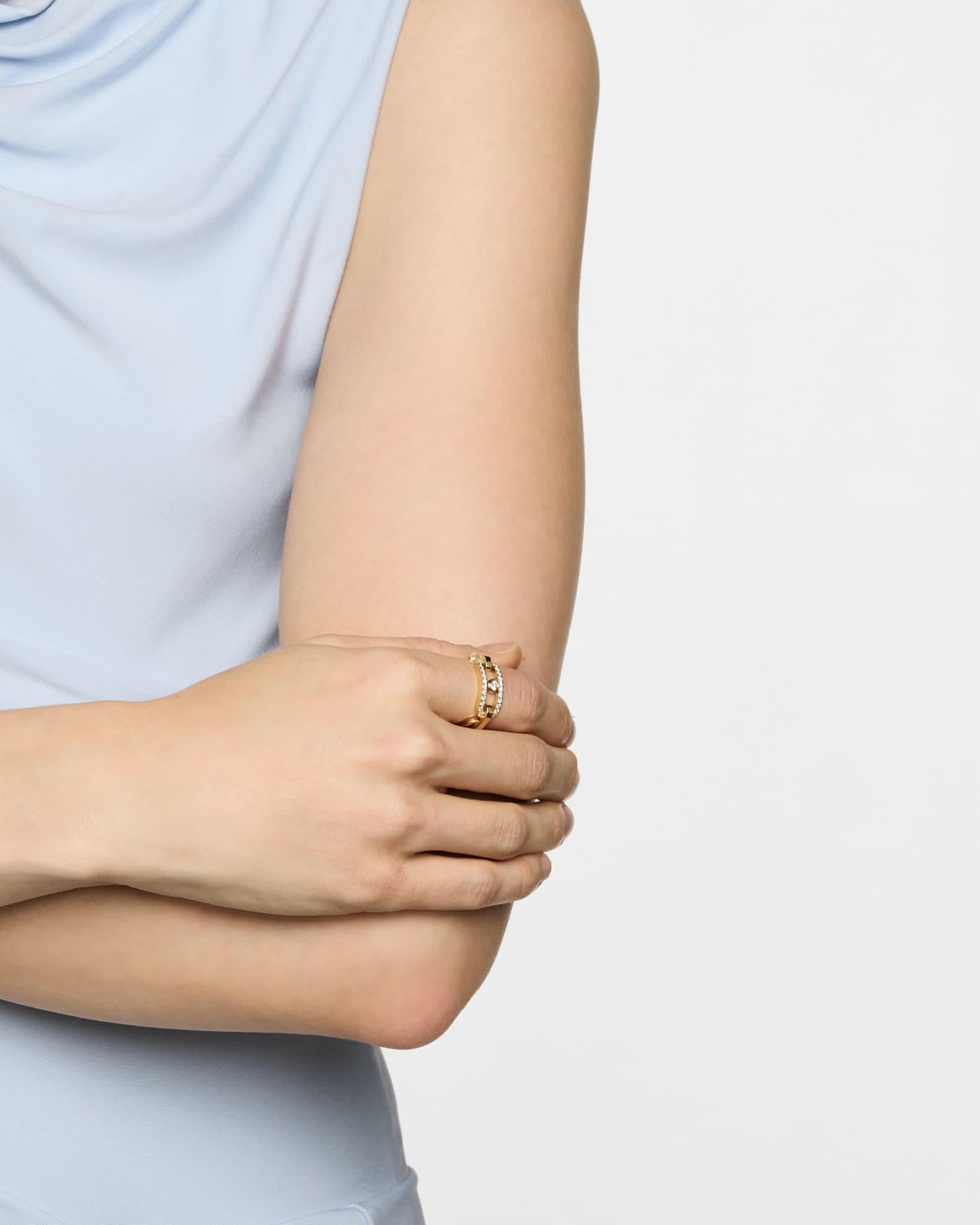 MOVE LINK 18K YELLOW GOLD DIAMOND RING 1
