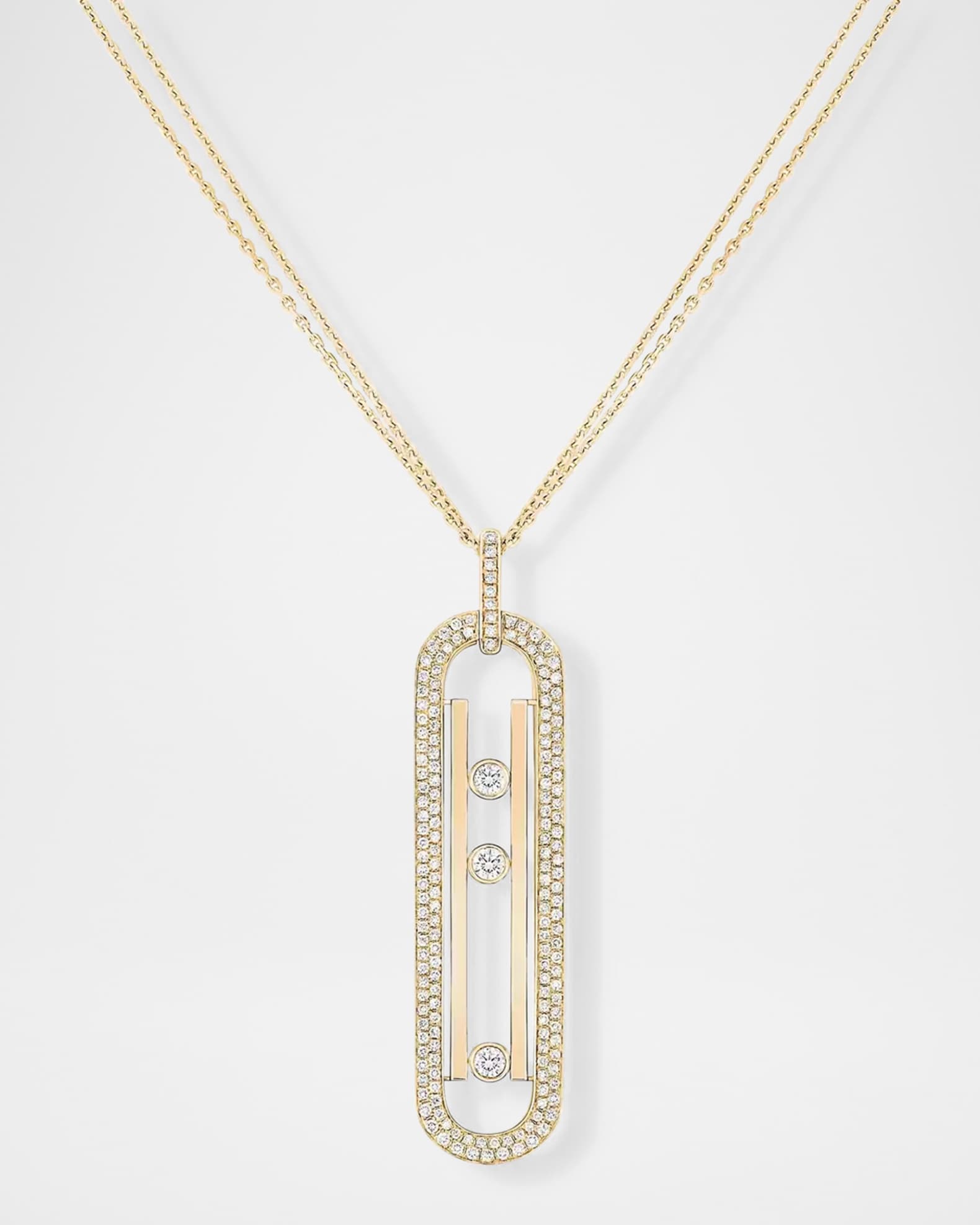 Messika Move 10th Anniversary 18K Yellow Gold Long Necklace | Neiman Marcus