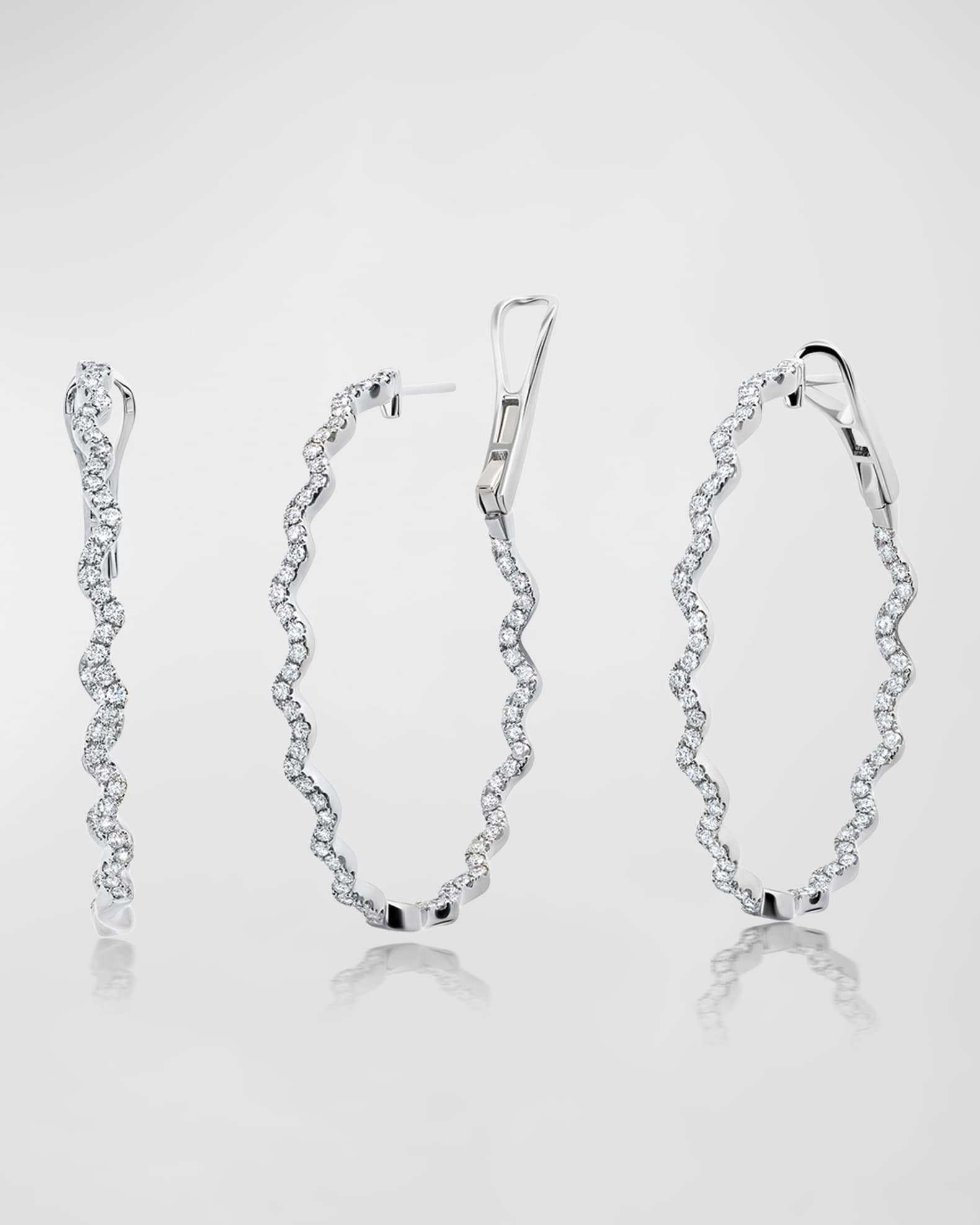 Diamond & 18k Gold Rio Hoop Earrings
