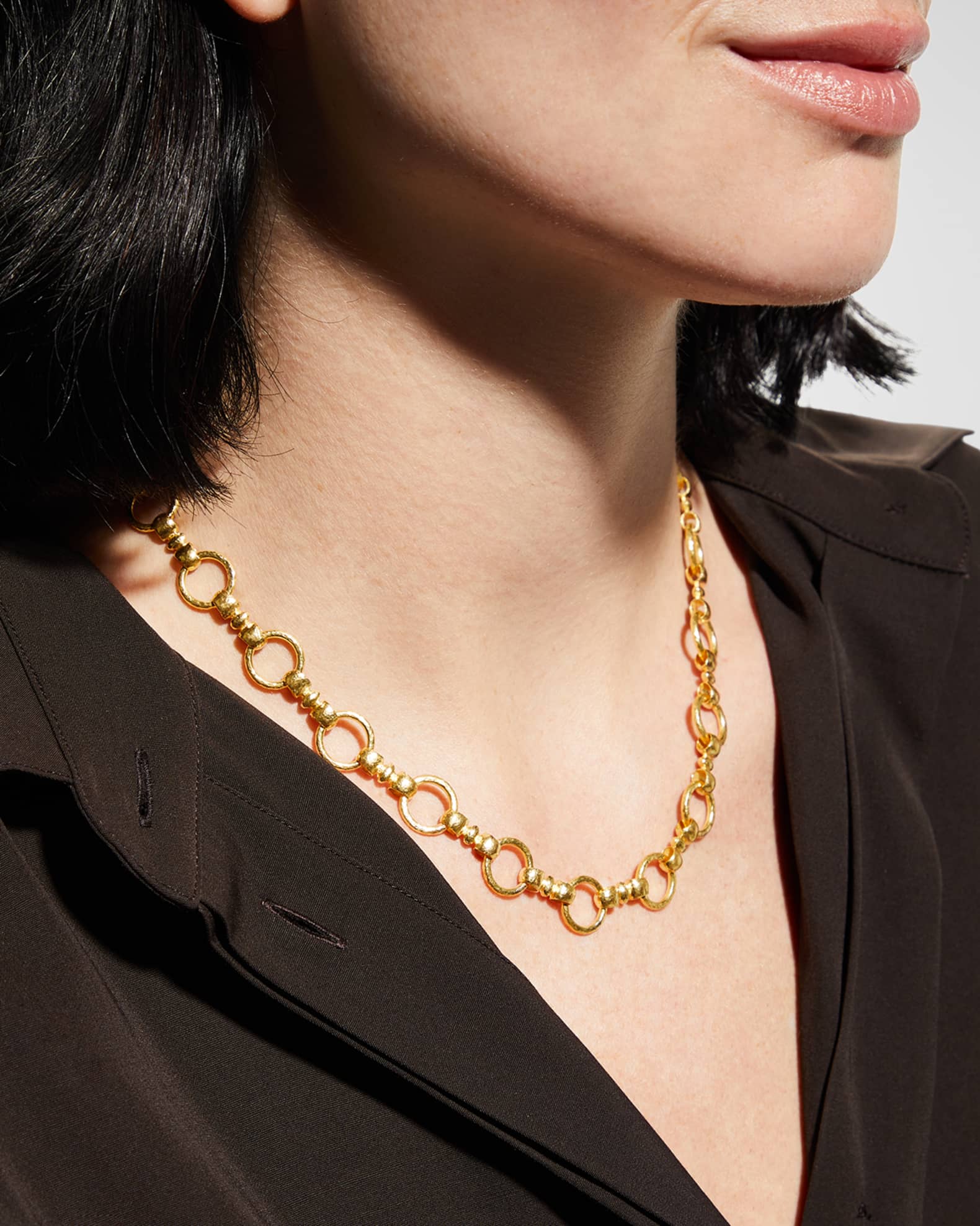 19K Yellow Gold Celtic Link Necklace, 21"L 1