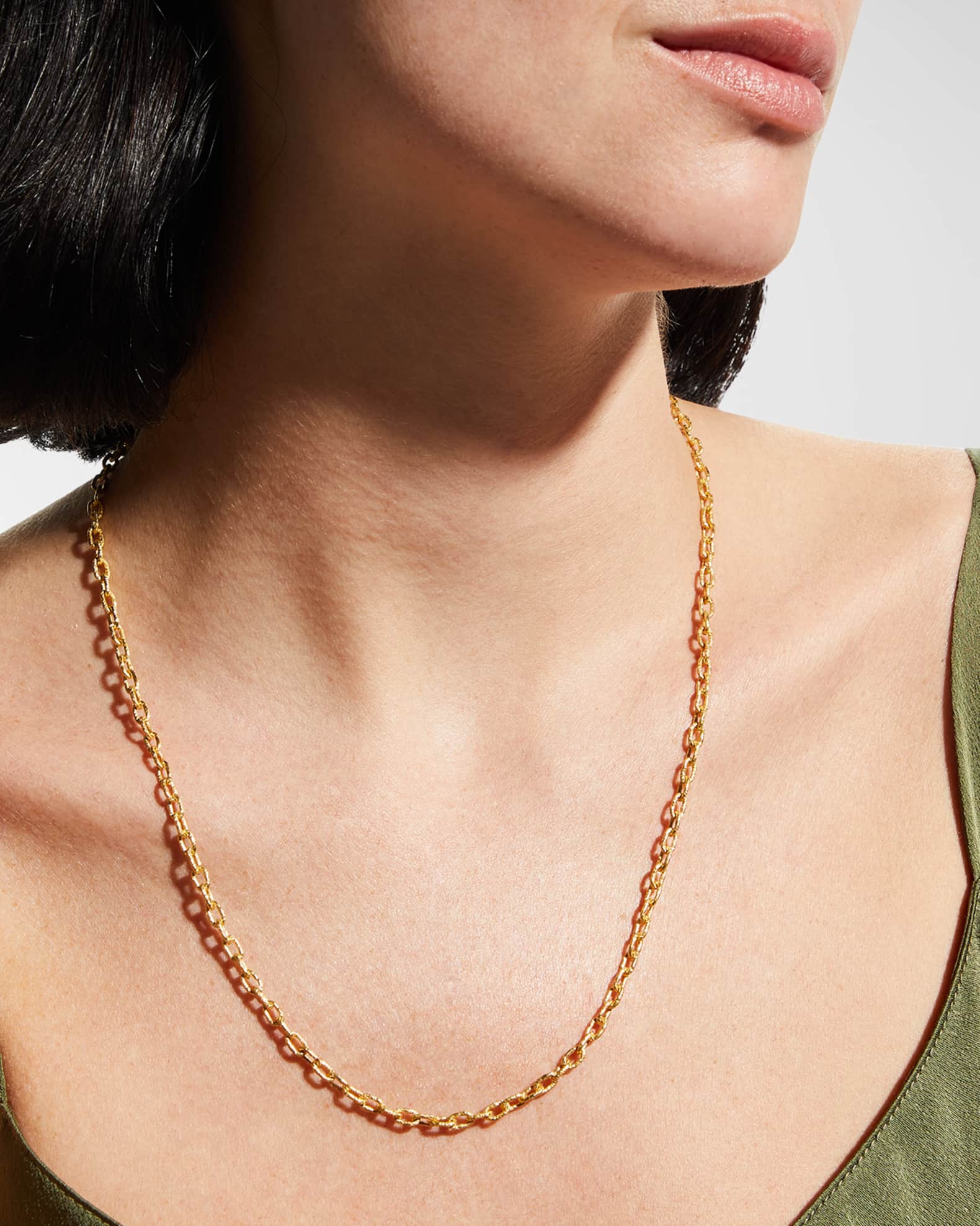 Handmade 19K Yellow Gold Chain Necklace, 21"L 1