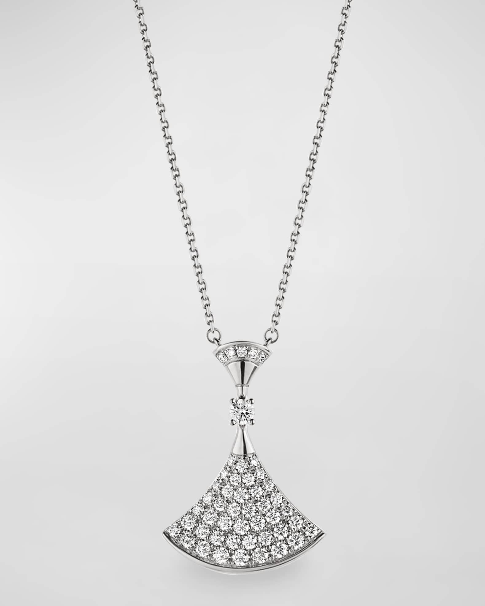 Divas' Dream Diamond Pendant Necklace in 18k White Gold 0