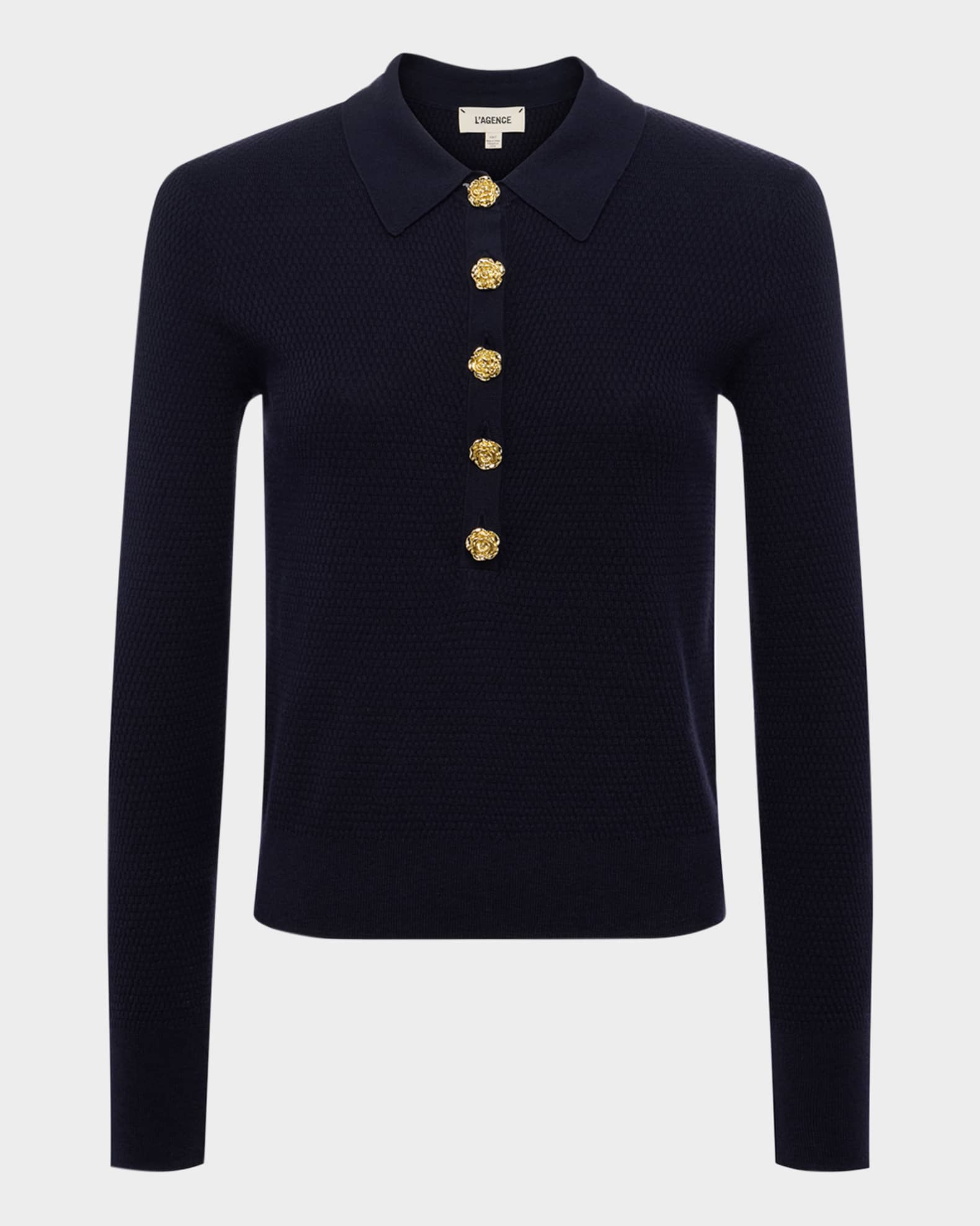 Sterling Jewel-Button Sweater 0
