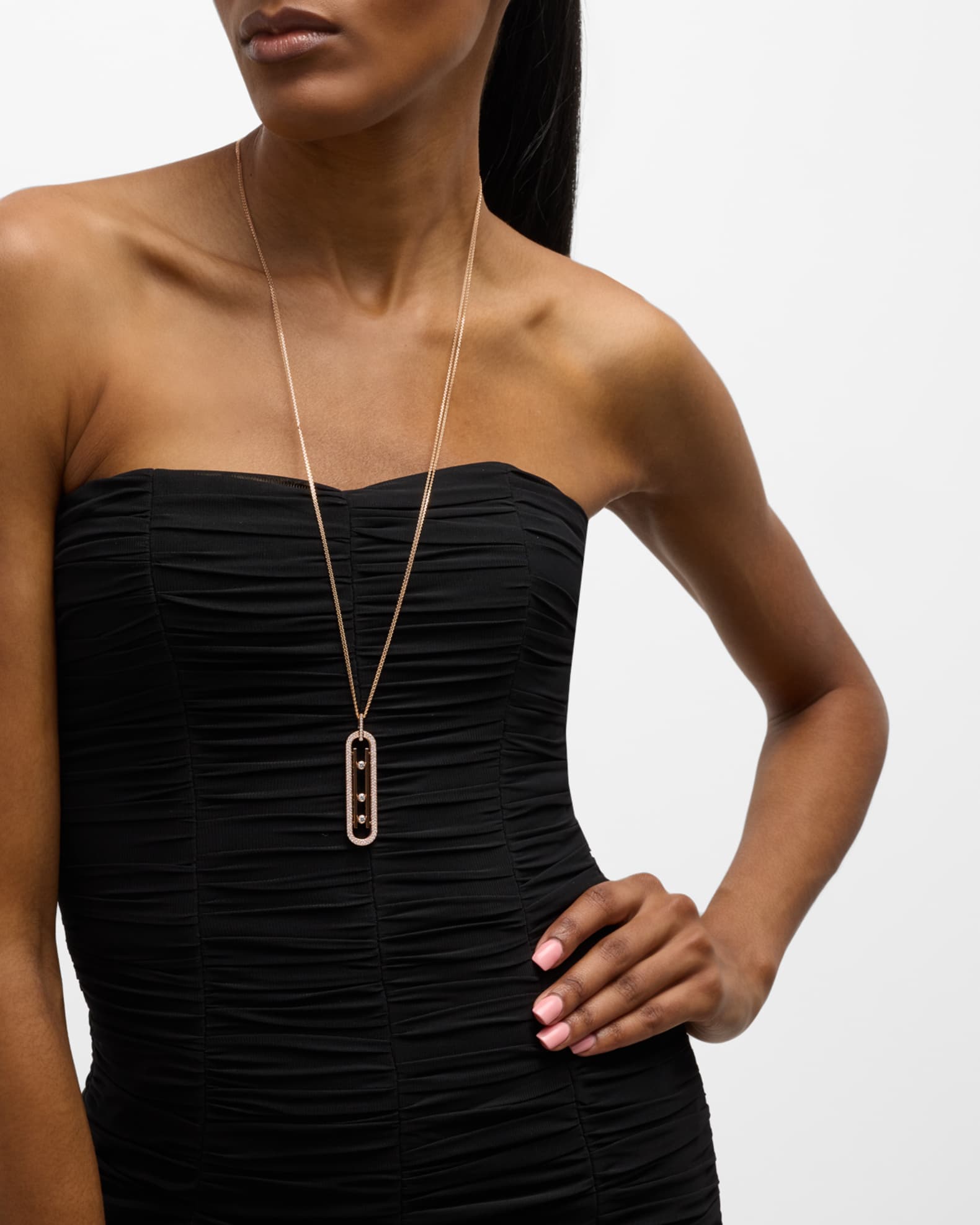 Messika MOVE 10TH ANNIVERSARY 18K ROSE GOLD DIAMOND PENDANT NECKLACE |  Neiman Marcus