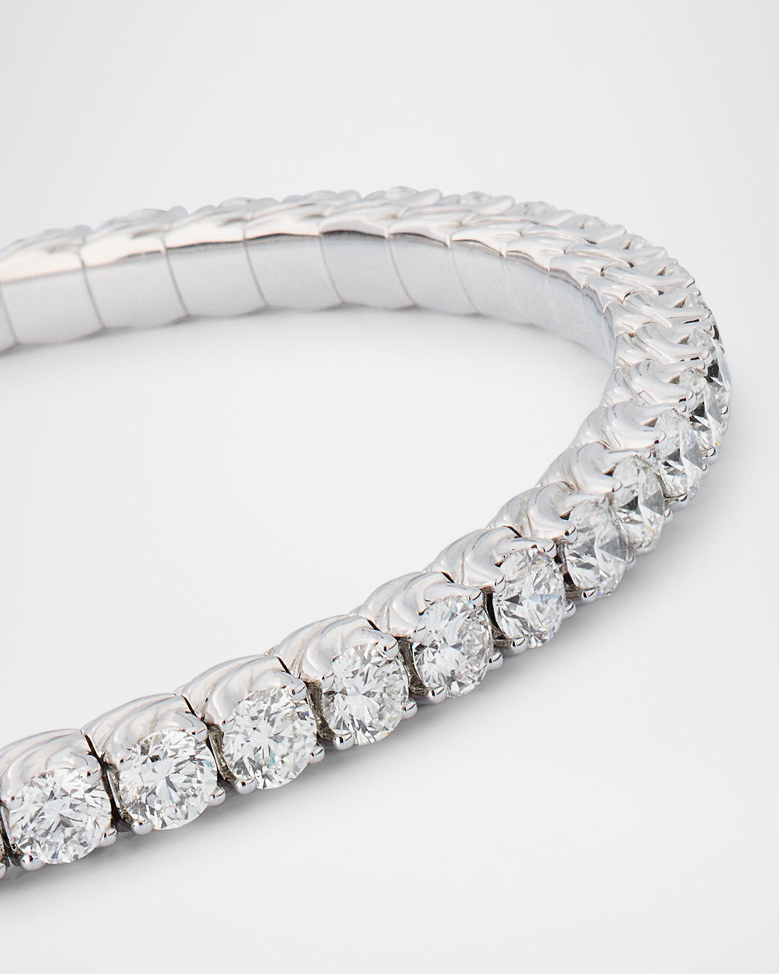 Picchiotti 18K White Gold FG/VS Diamond Xpandable Bracelet, 5.5