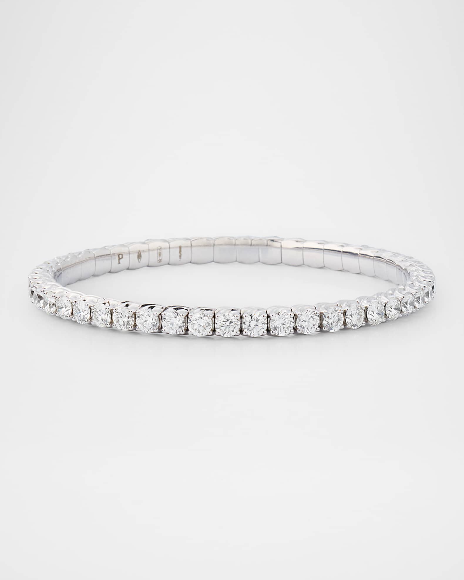 18K White Gold FG/VS Diamond Xpandable Bracelet, 5.5"L 0