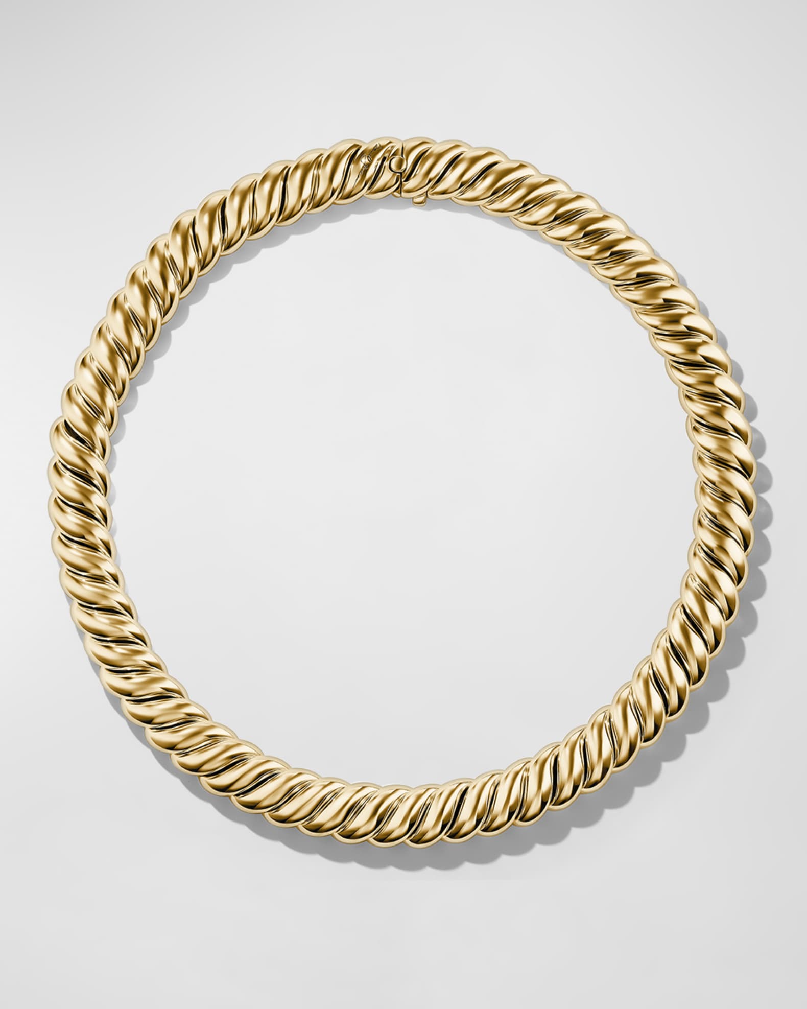 Sculpted Cable Necklace in 18K Gold, 14mm, 18"L 0