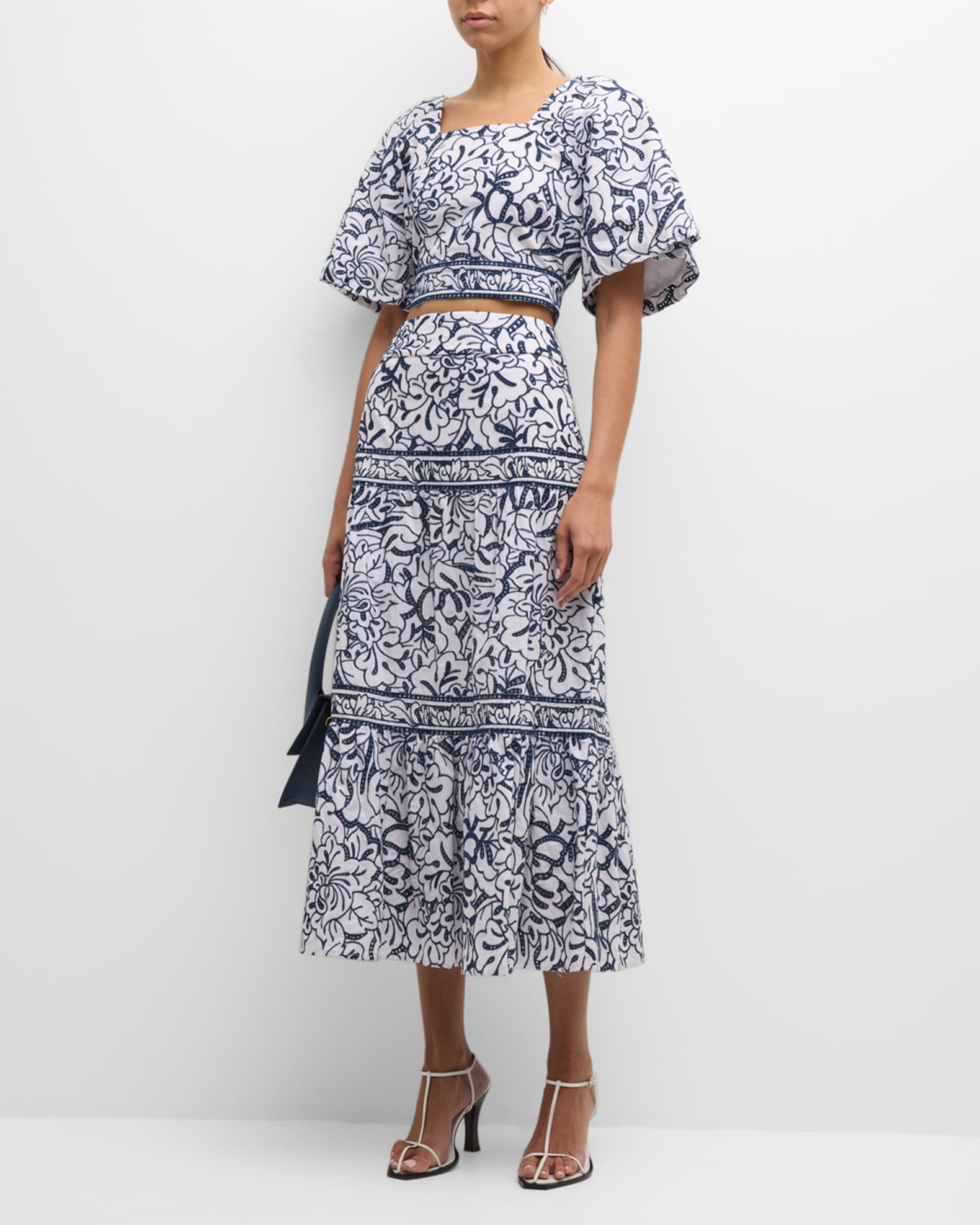 Skipper Eyelet Floral Skirt Set main image 1