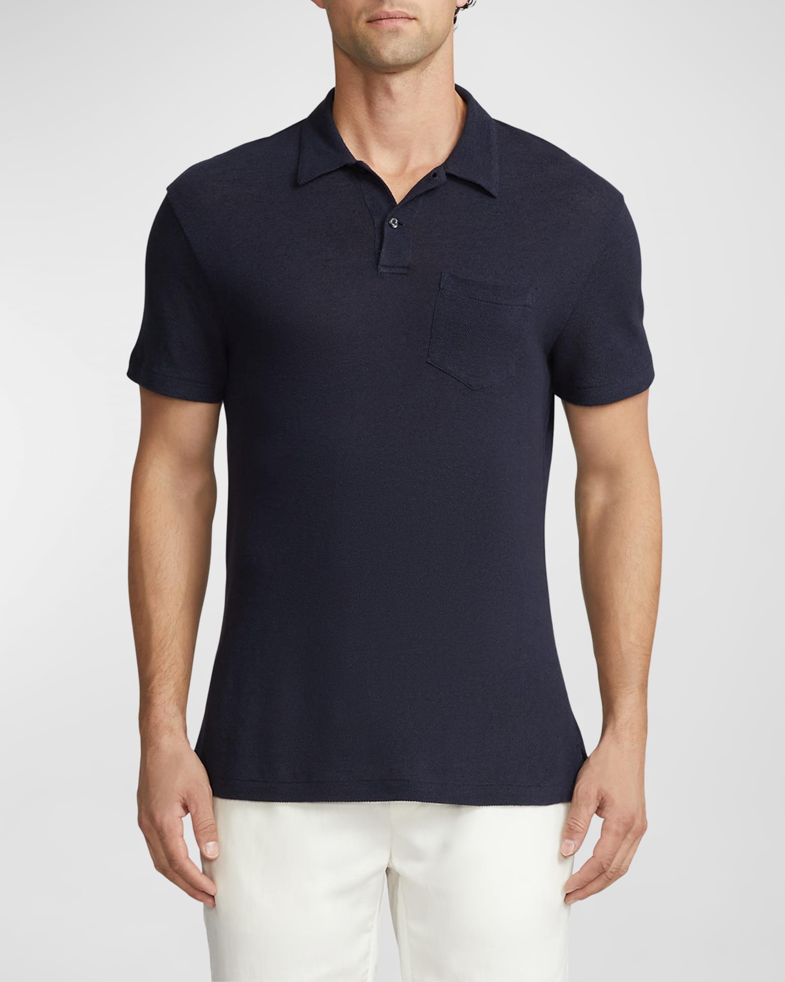 Ralph Lauren Purple Label Men's Linen-Cotton Piqué Polo Shirt