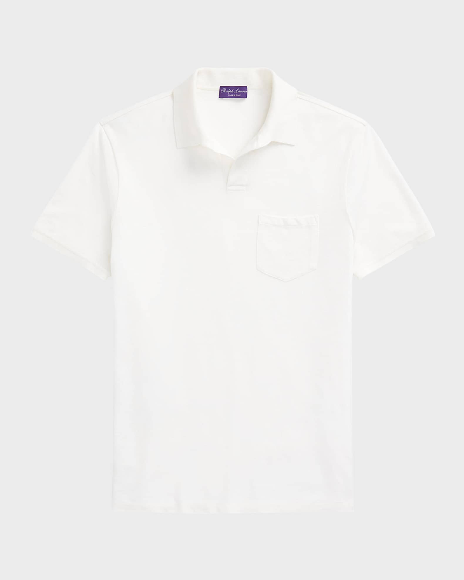 Ralph Lauren Purple Label Men's Custom Slim Fit Cotton-Blend Polo Shirt