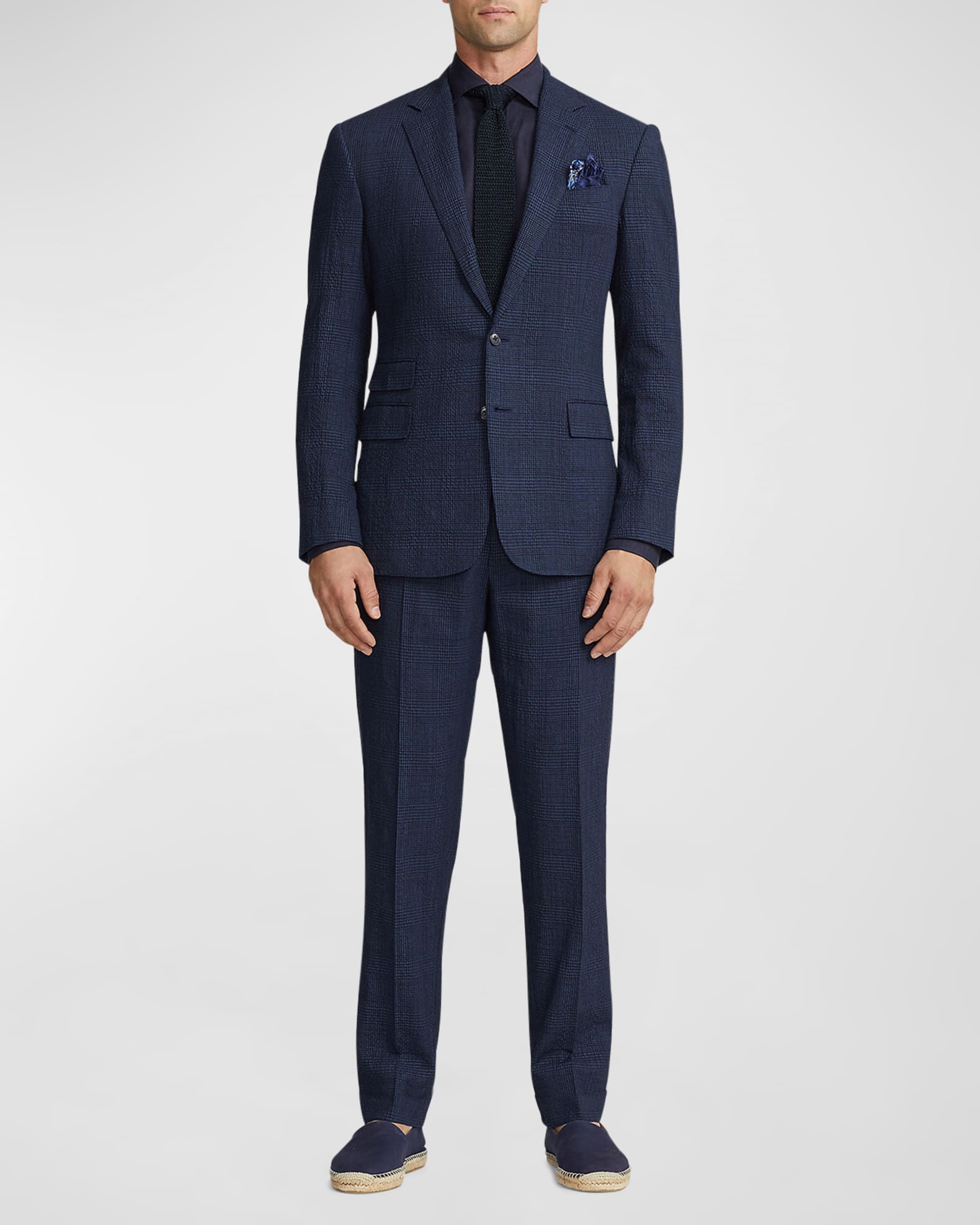 Seersucker navy suit discount
