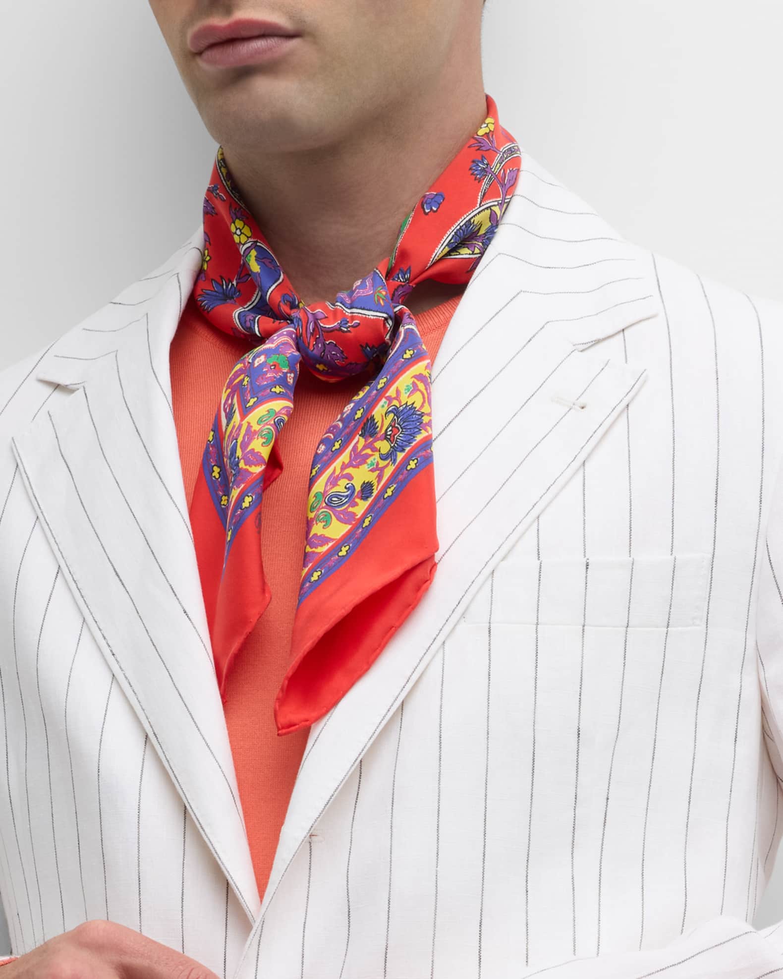 Ralph Lauren Purple Label Men s Amura Paisley Silk Scarf Neiman Marcus