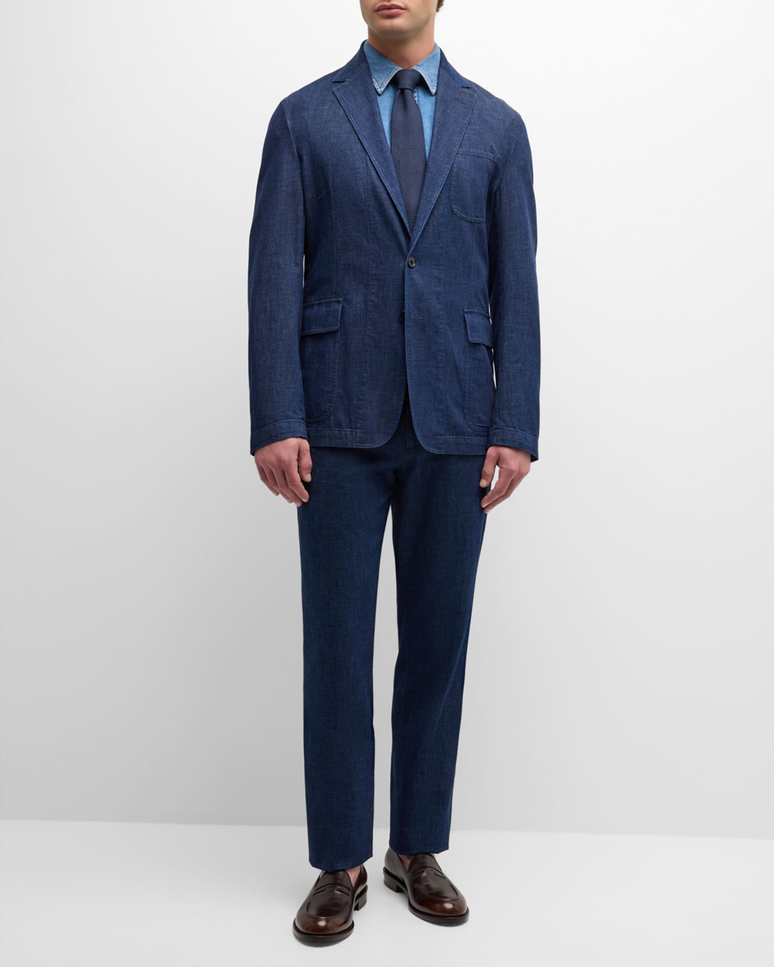 Men's Kent Hand-Tailored Denim Suit Jacket