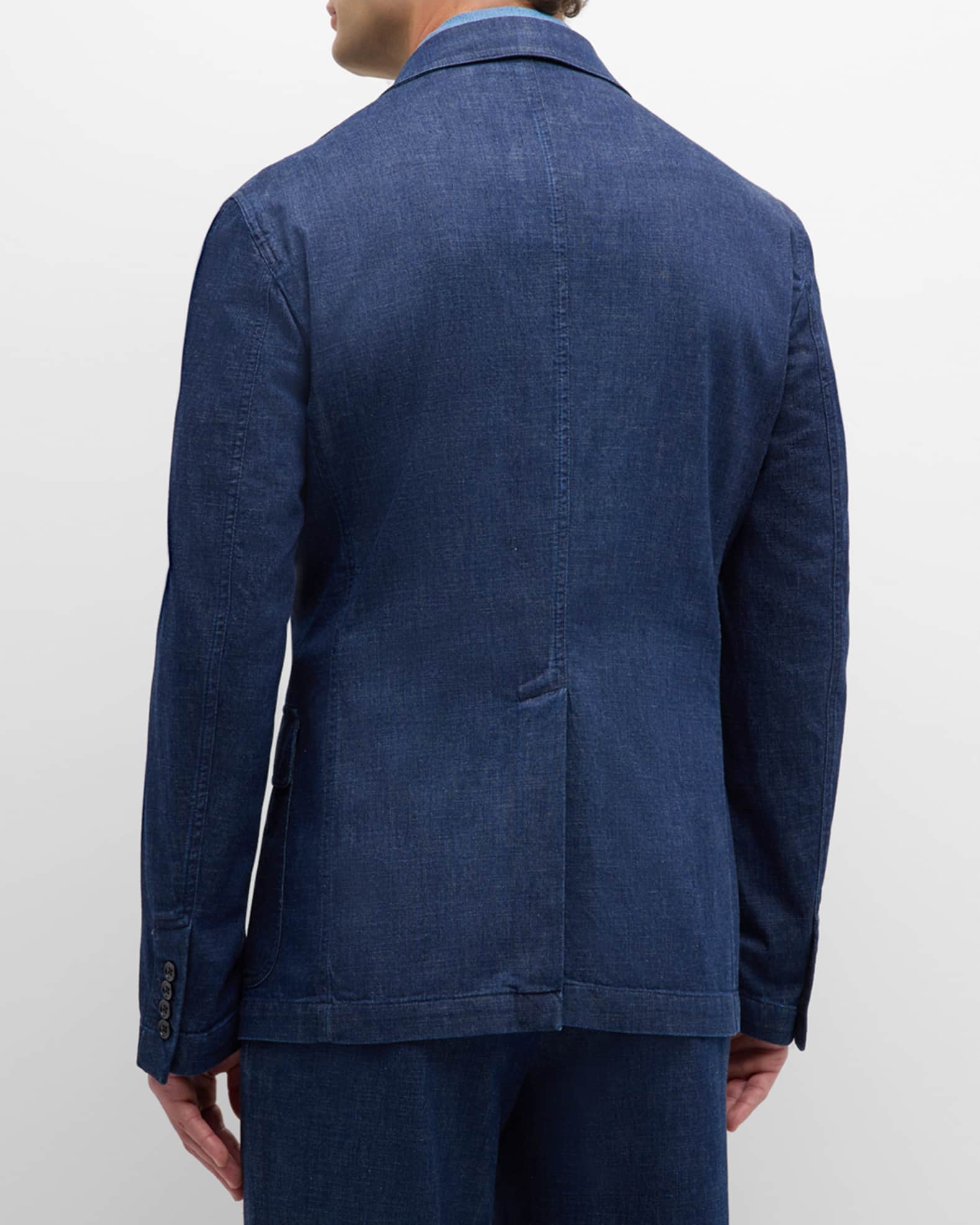 Ralph Lauren Purple Label Men s Kent Hand Tailored Denim Suit Jacket Neiman Marcus