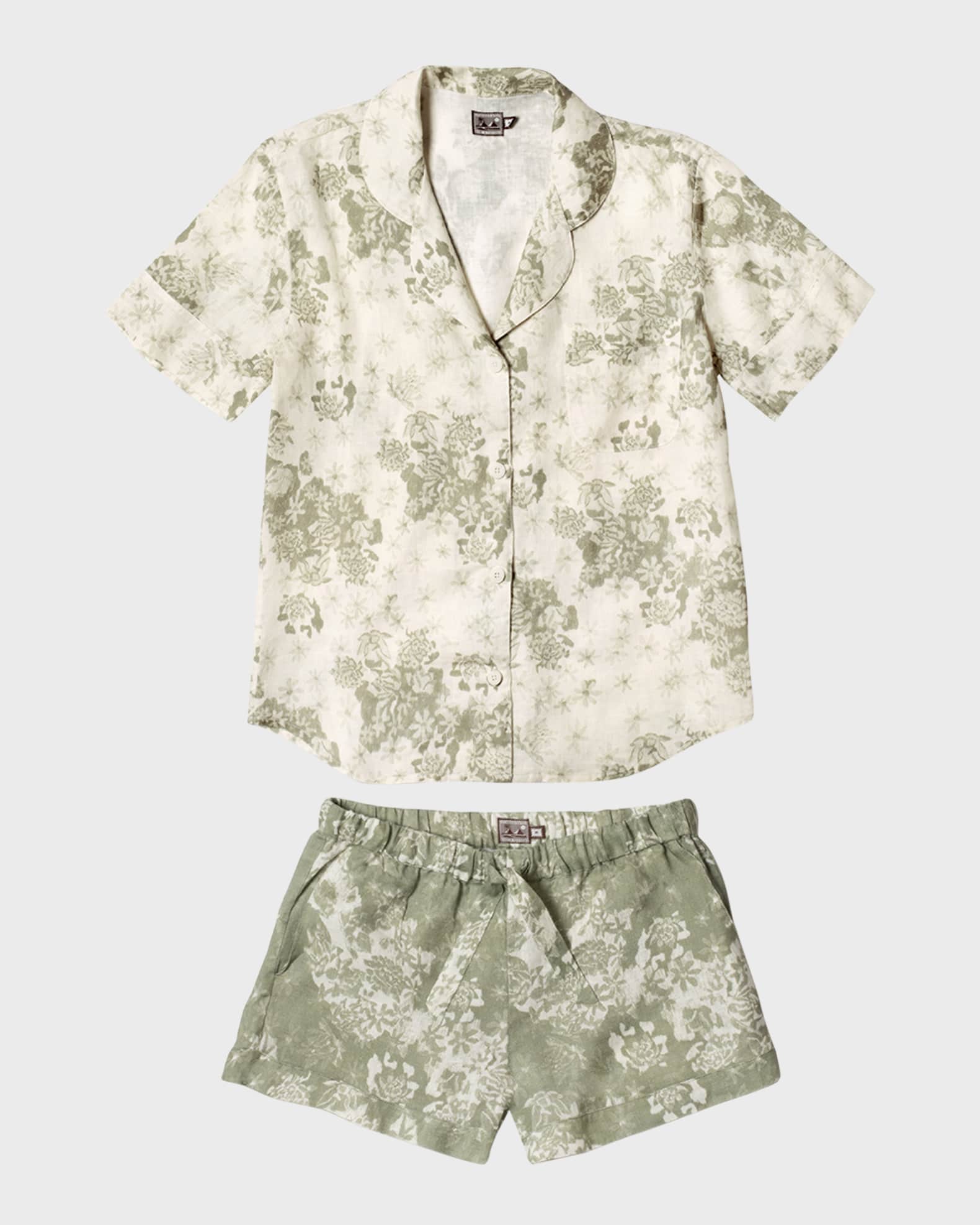 Floral-Print Cotton Pajama Set 0