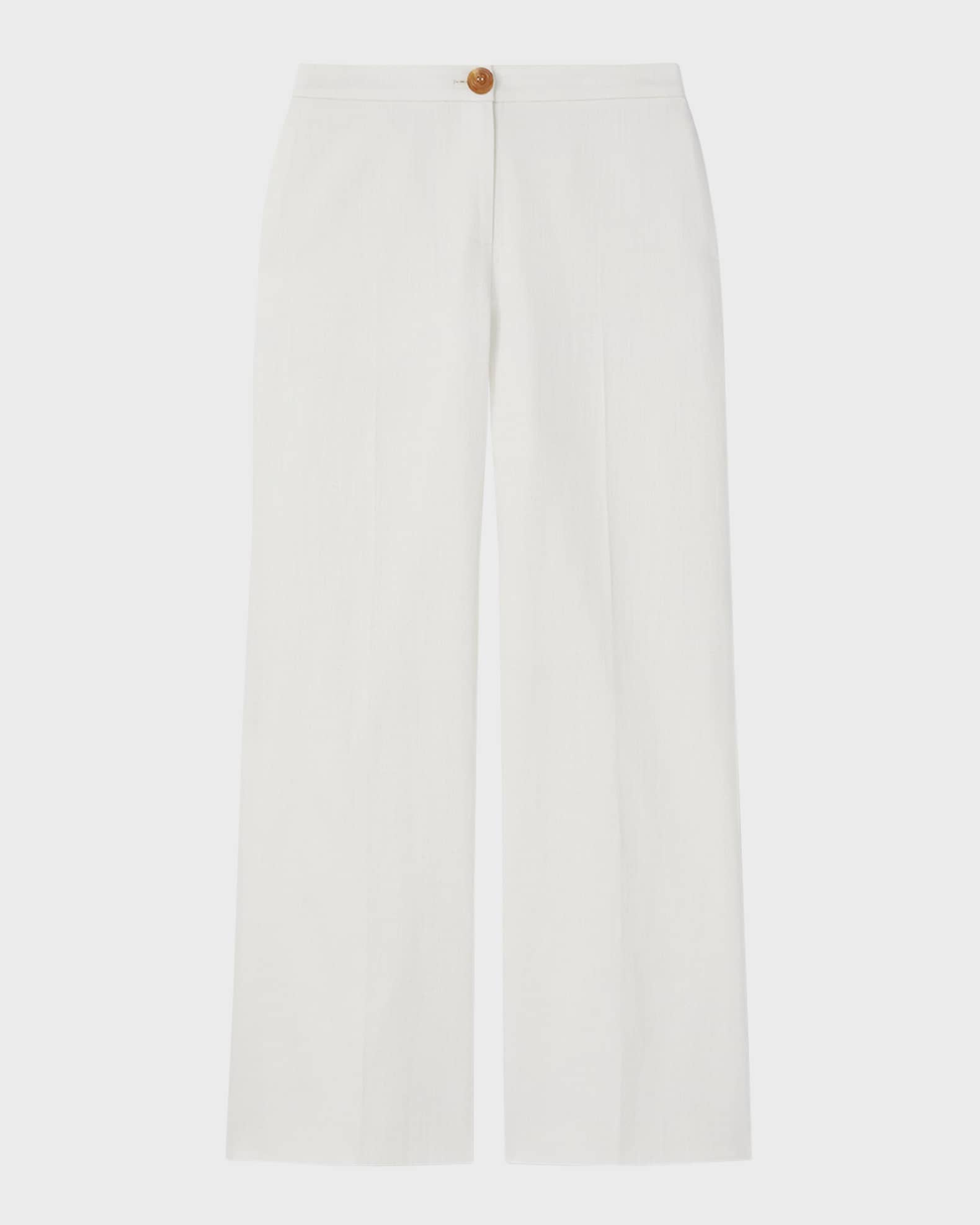 LK Bennett Ami High-Rise Wide-Leg Linen Trousers