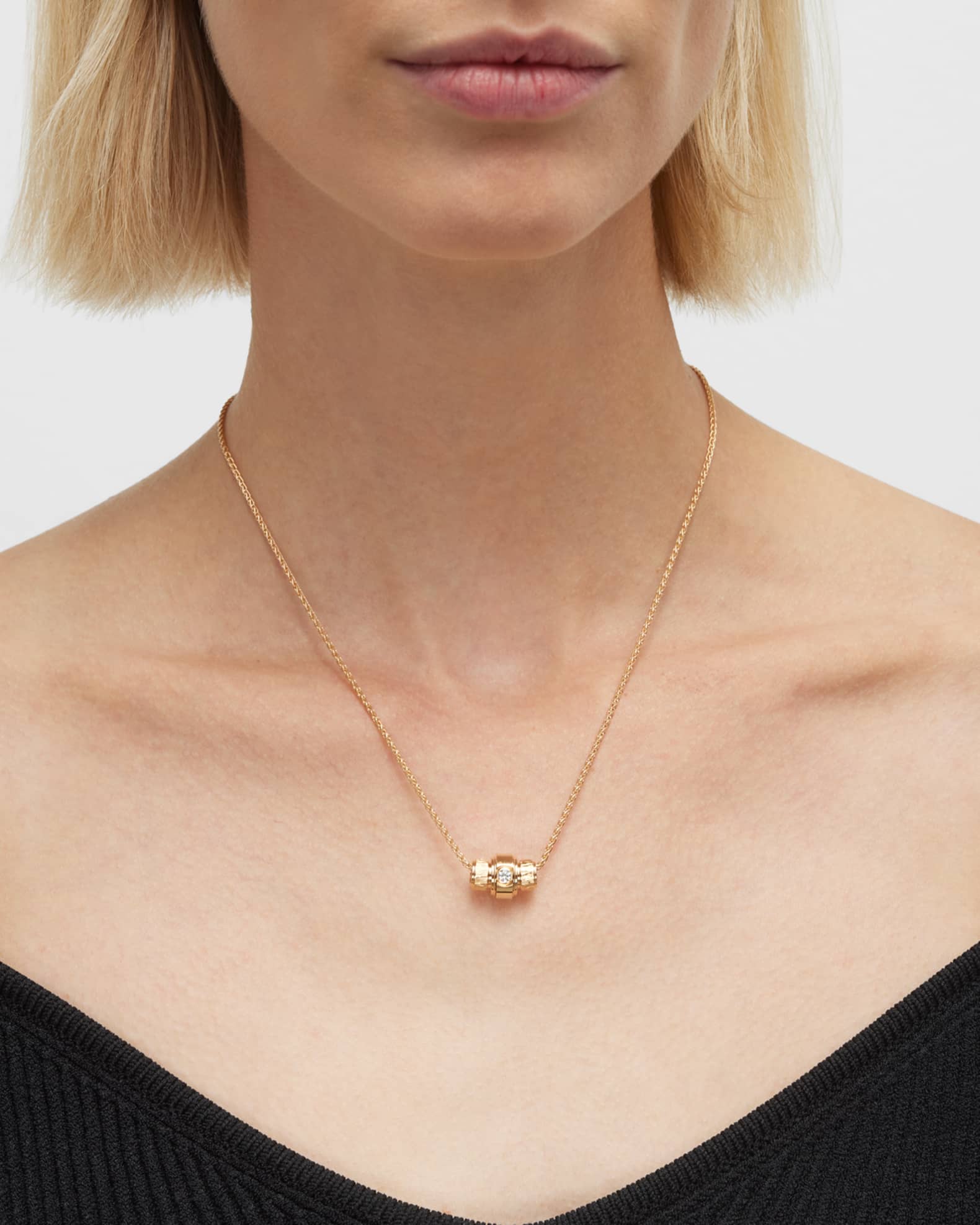 Possession Palace 18K Rose Gold Diamond Pendant Necklace 1