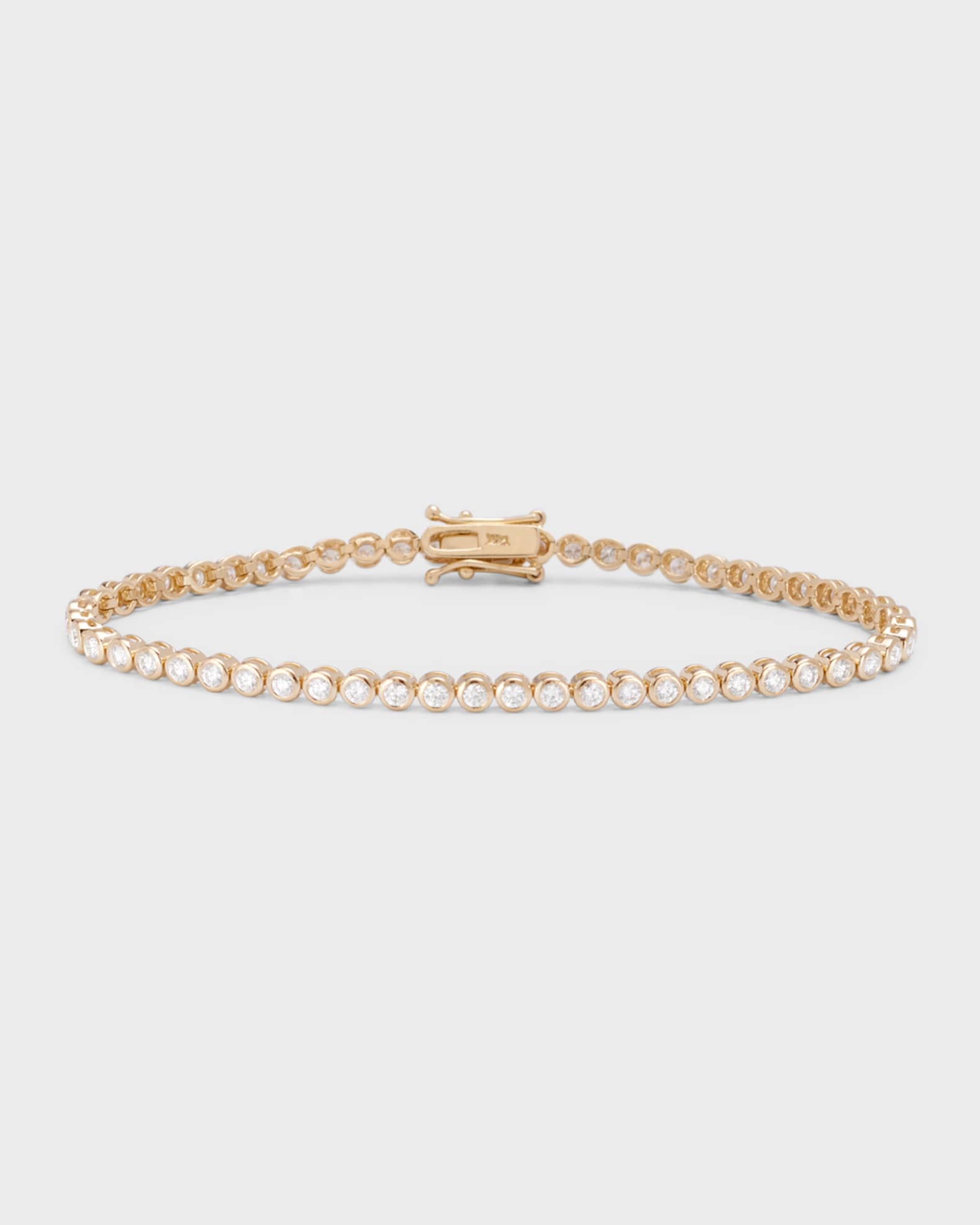 14K Diamond Bezel Eternity Bracelet 0