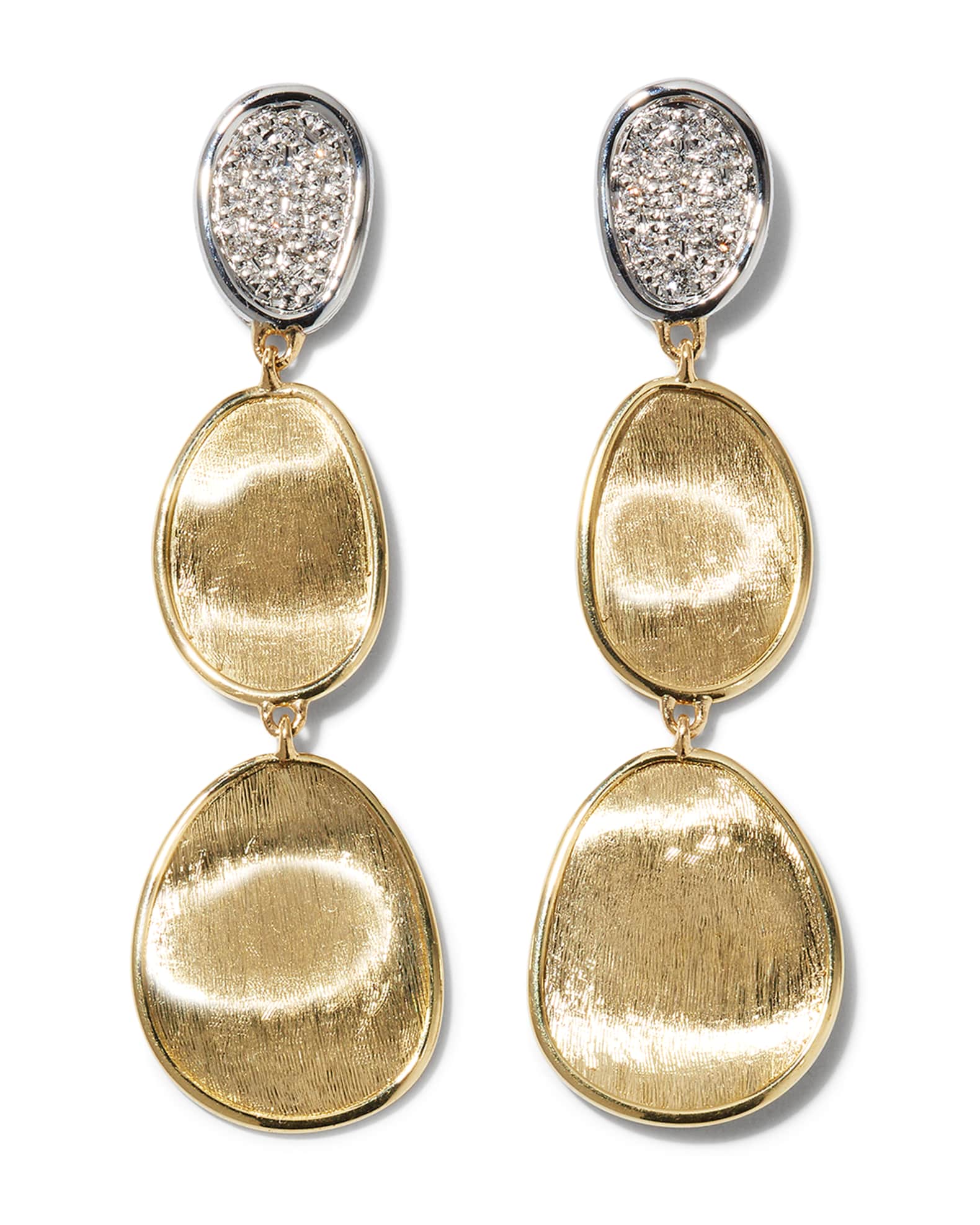 18k Gold Lunaria 3-Drop Earrings 0