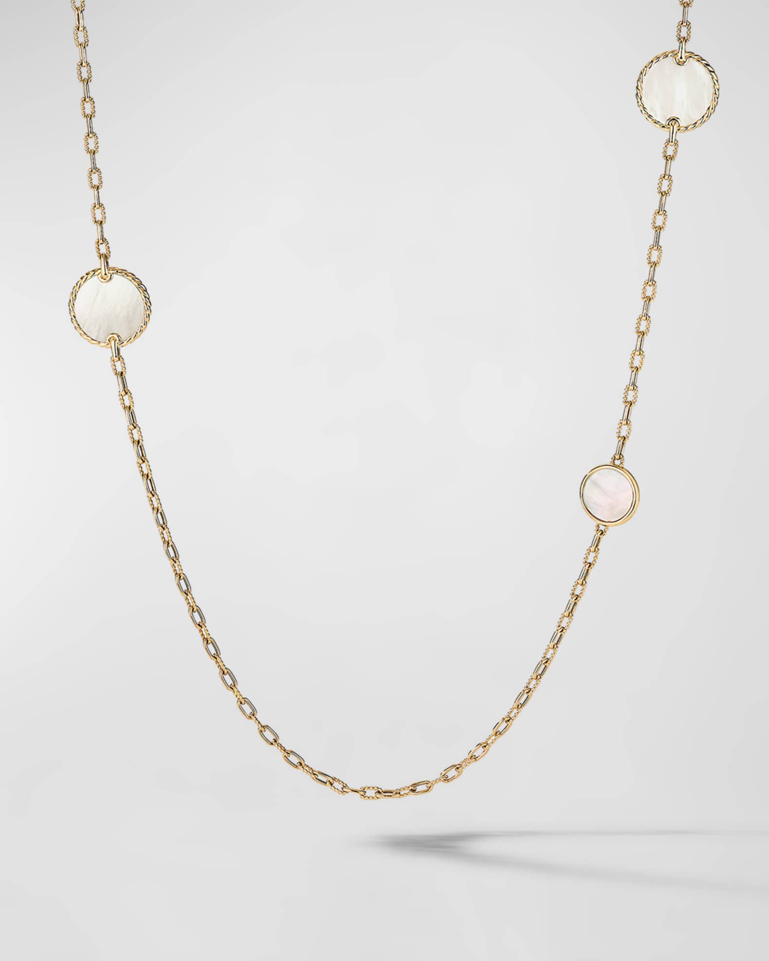 3mm DY Reversible Elements Station Chain Necklace XM 88 0