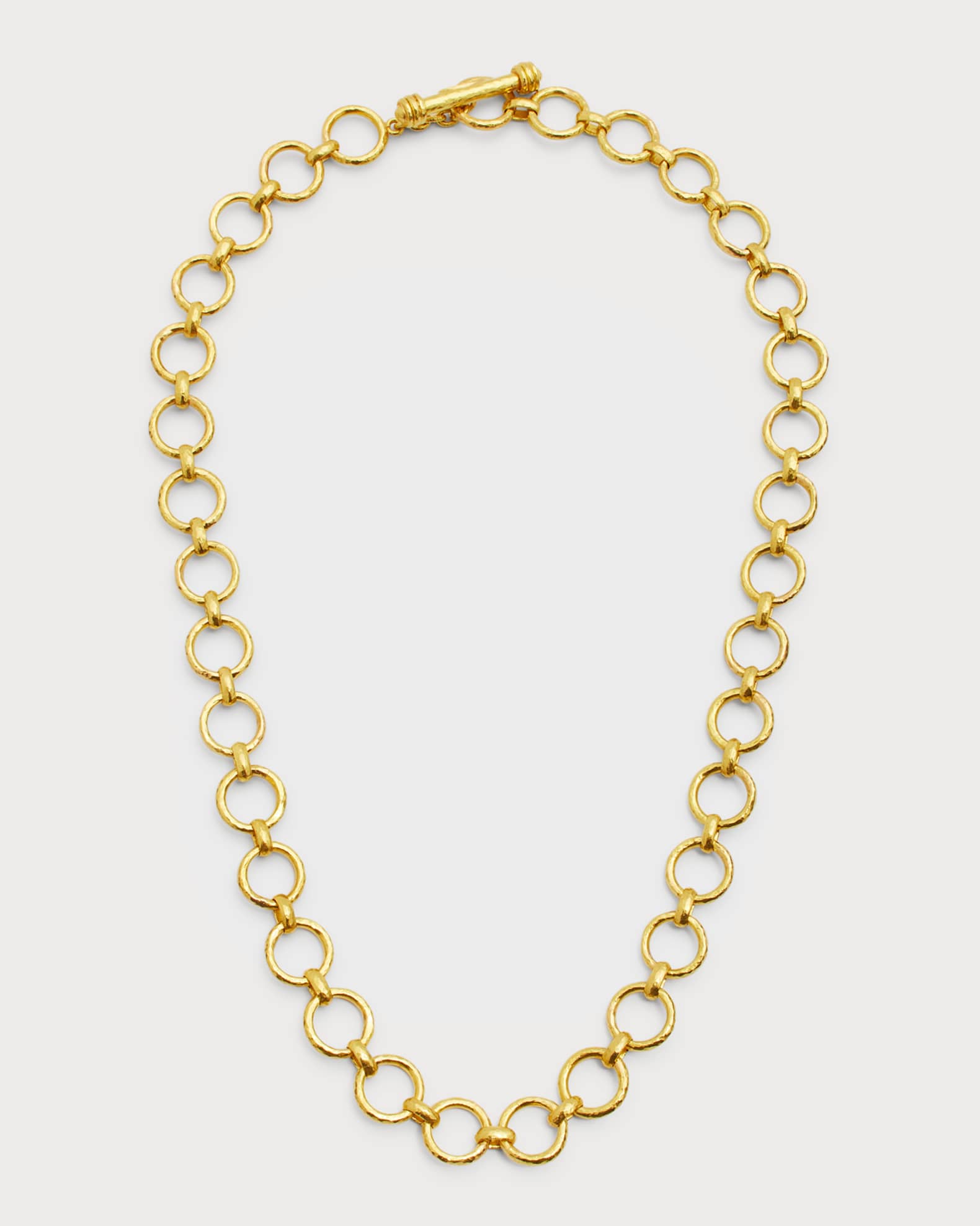 19K Yellow Gold Large Farnese Link Necklace with Toggle, 21"L 0