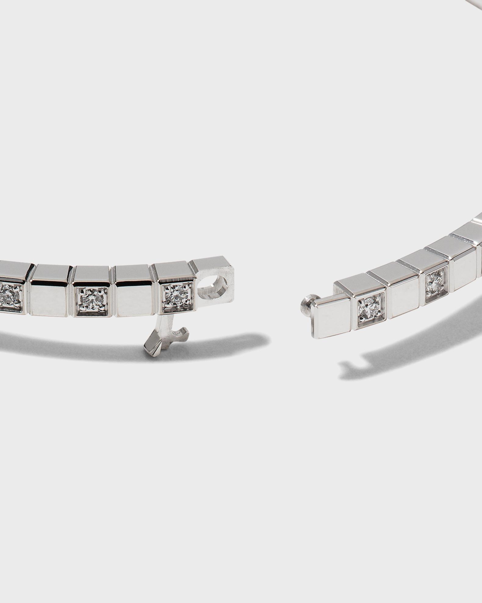 Chopard Ice Cube 18K White Gold Semi-Diamond Bangle Bracelet, Size ...