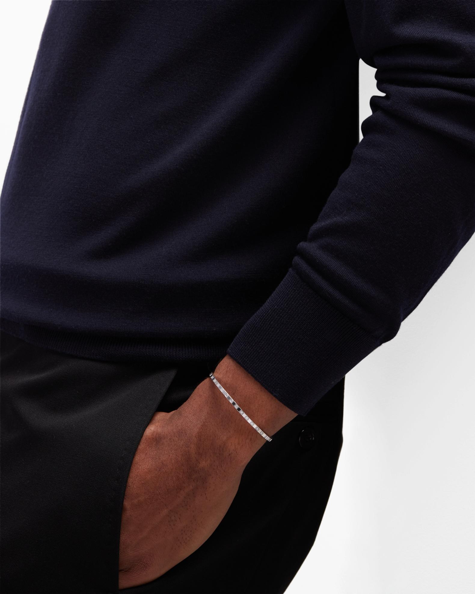 Chopard Ice Cube 18K White Gold Semi-Diamond Bangle Bracelet, Size ...