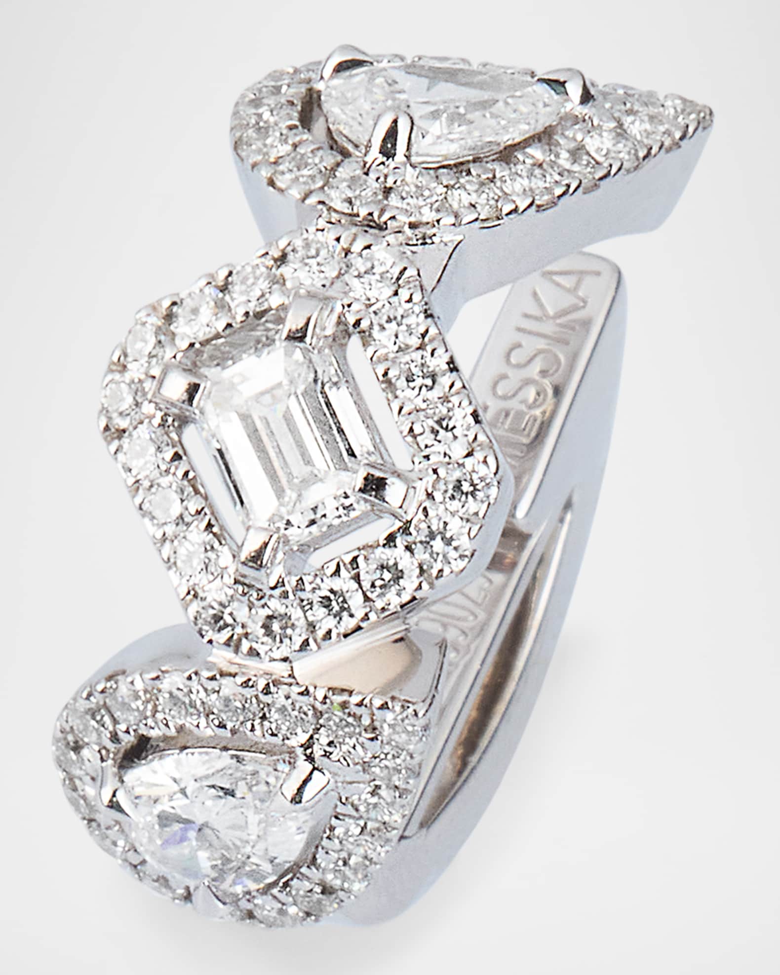 MY TWIN 18K WHITE GOLD SINGLE CLIP-ON EARRING 0