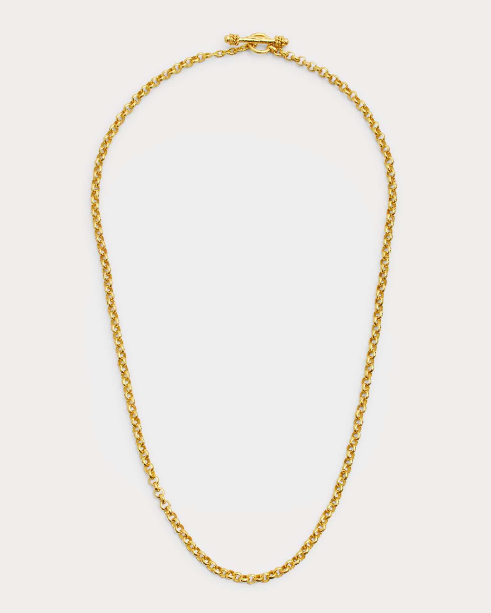 19K Tiny Link Necklace, 21"L 0