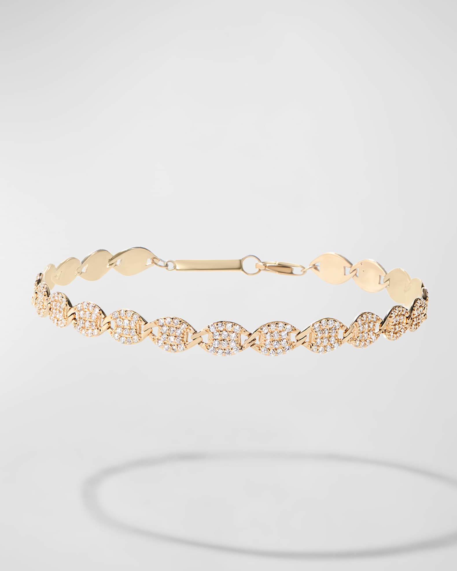 LANA 14k Gold Flawless Nude Diamond Link Bracelet