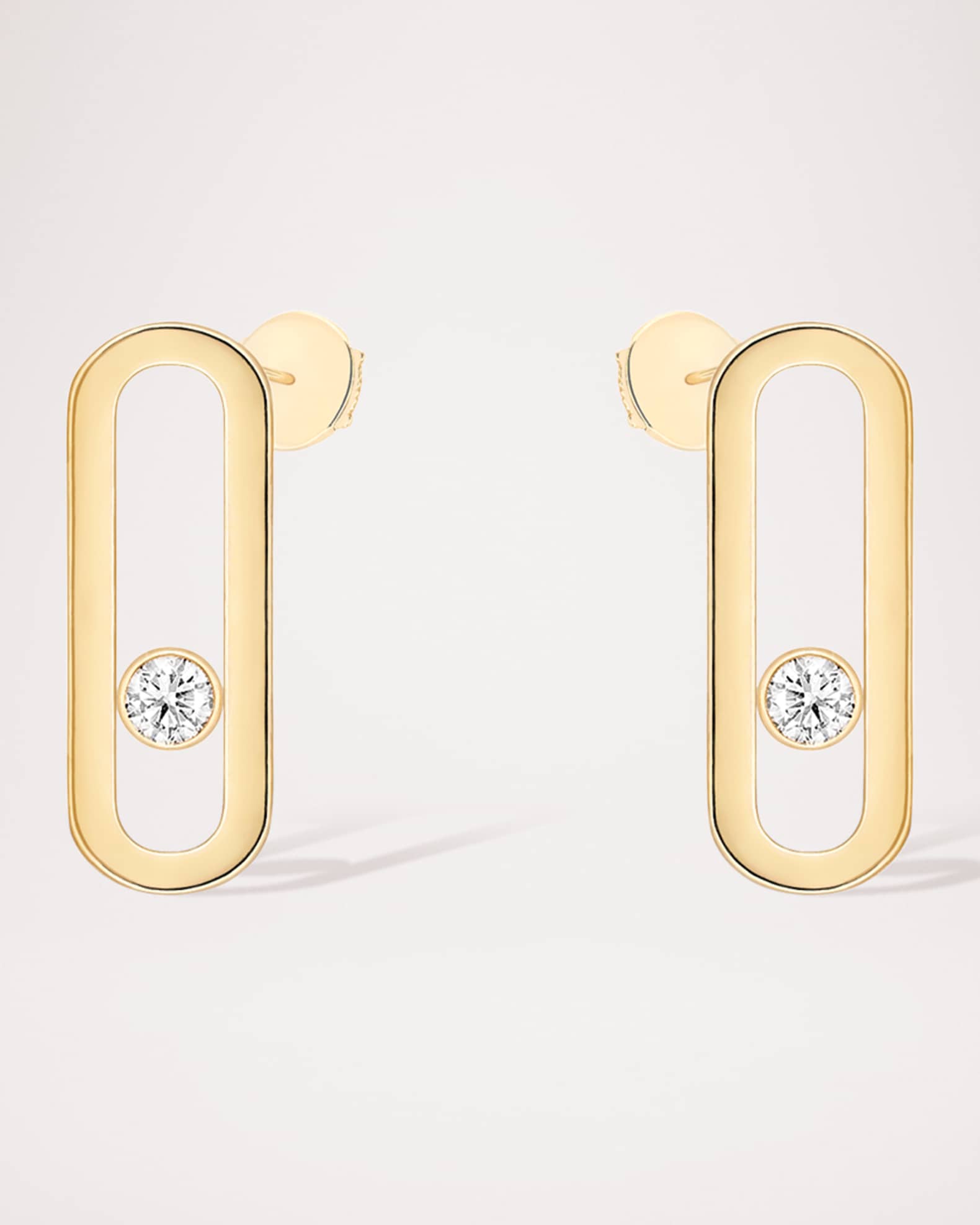 Messika Move Uno 18K Yellow Gold Diamond Earrings