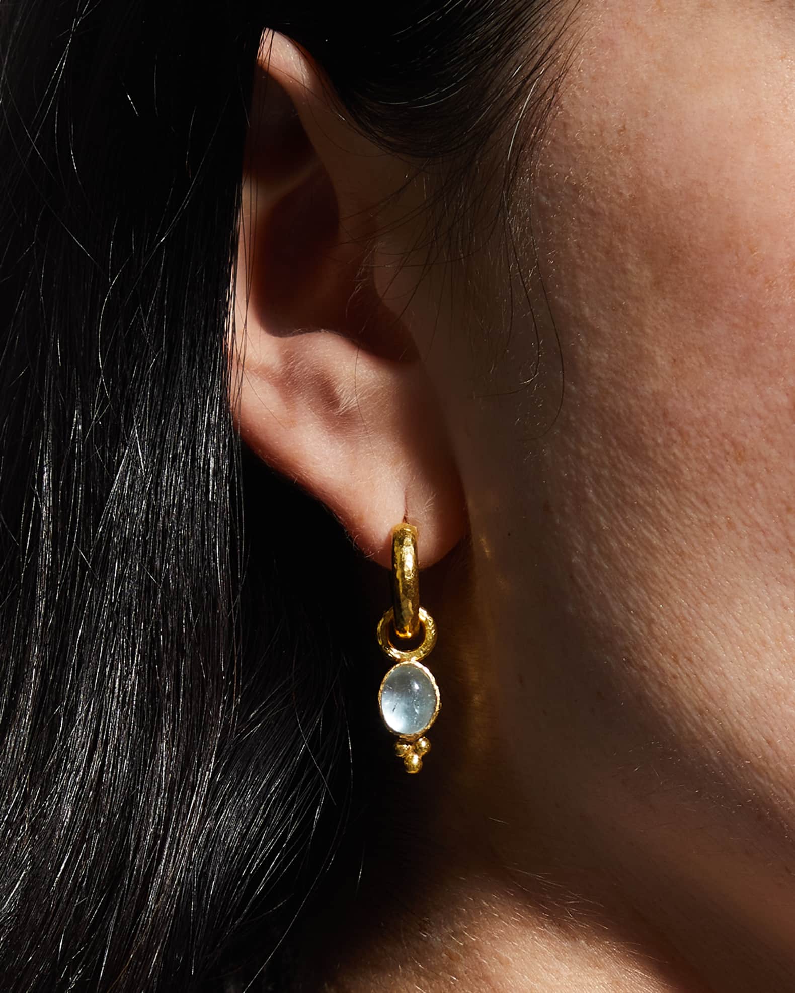 19k Aquamarine Vertical Earring Pendants 1