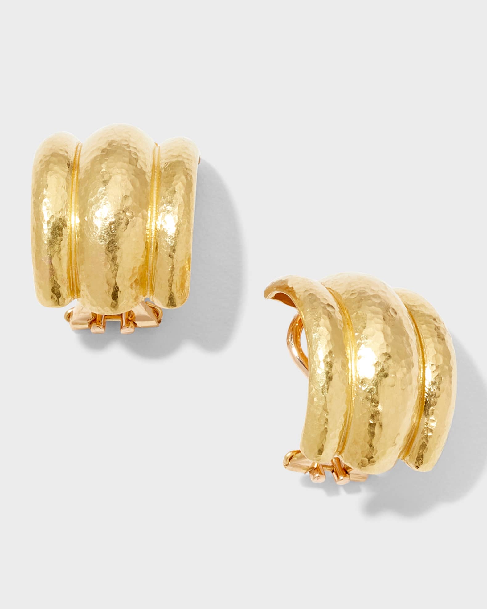 Elizabeth Locke Amalfi 19k Gold Huggie Earrings | Neiman Marcus