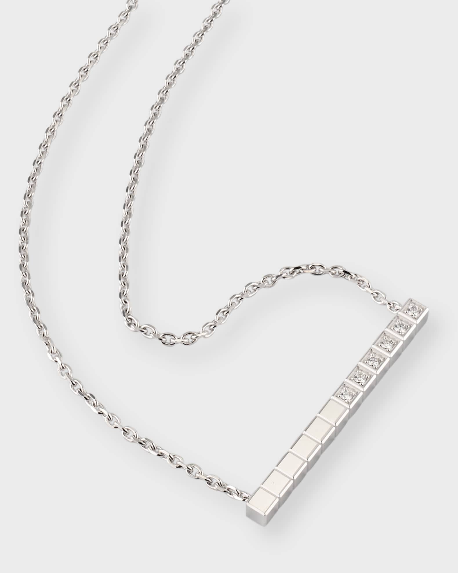 small ice cube diamond necklace main image 1