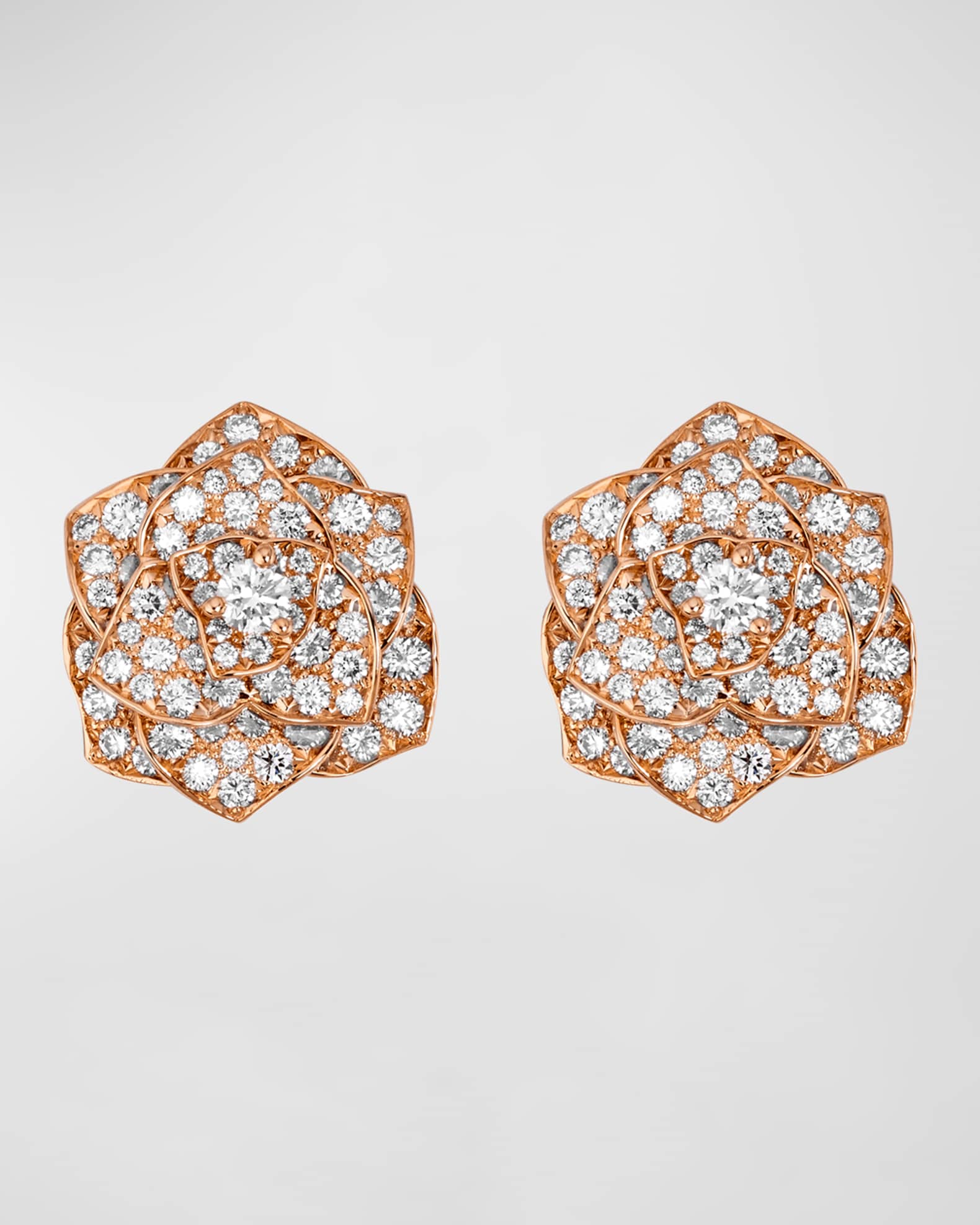 Piaget Rose Earrings Rose Gold Diamond Earrings G38U0070