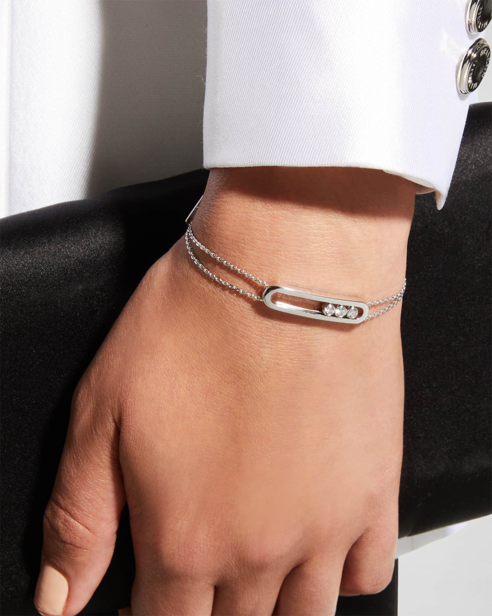 Messika 18kt White Gold Move Classique Diamond Chain Bracelet Women 18kt White Gold Diamond One Size