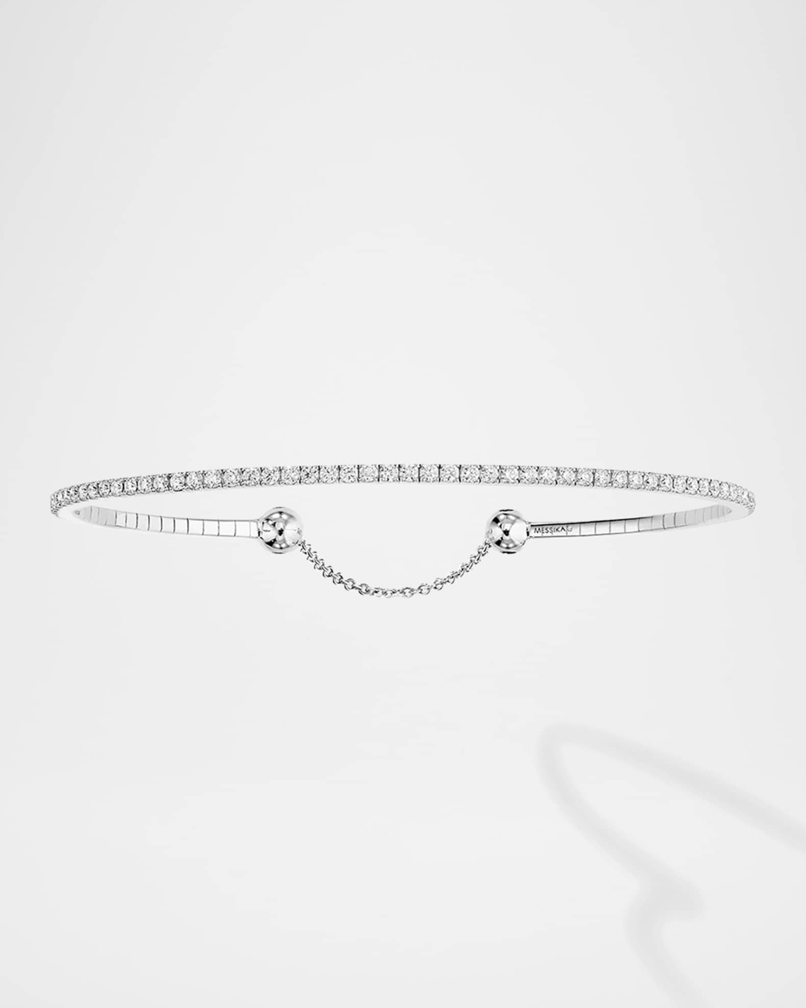 SKINNY 18K WHITE GOLD DIAMOND BRACELET 0