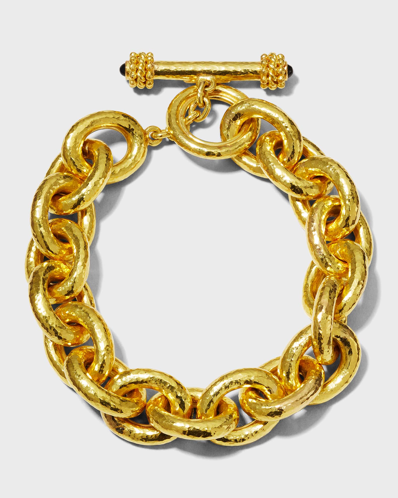 Heavy Oval Link 19k Gold Bracelet 0