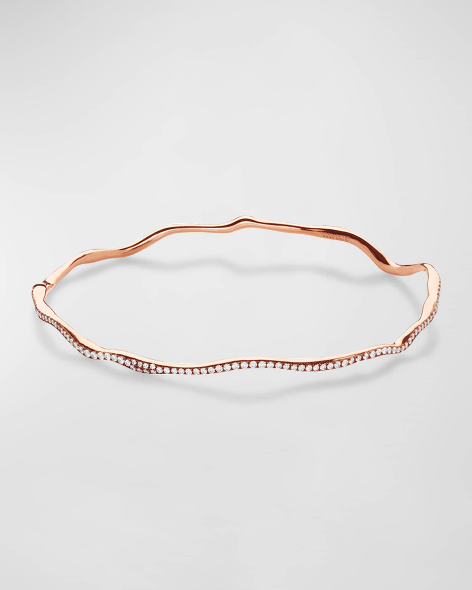 18K Rose Gold Stardust Coral Reef Diamond Bangle Bracelet 0