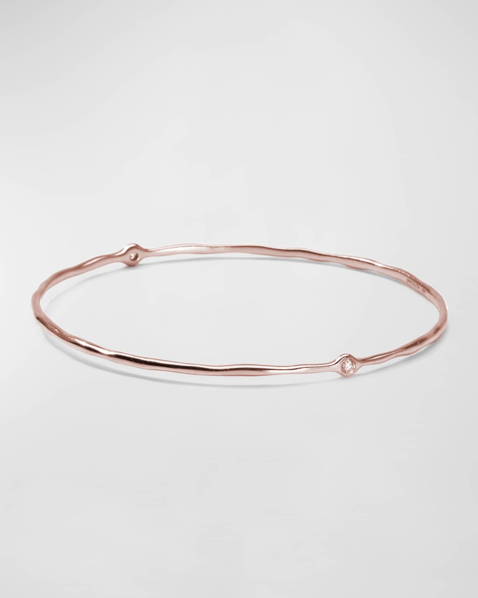 18K Rose Gold Stardust Diamond Bangle 0