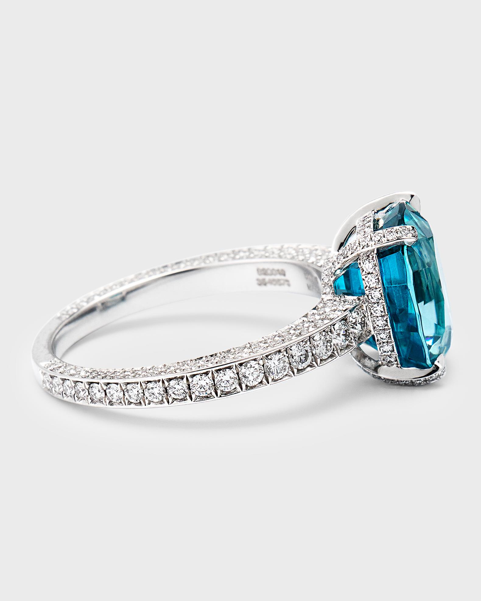Chopard High Jewelry 18K White Gold One-of-a-Kind Zircon Solitaire Ring ...