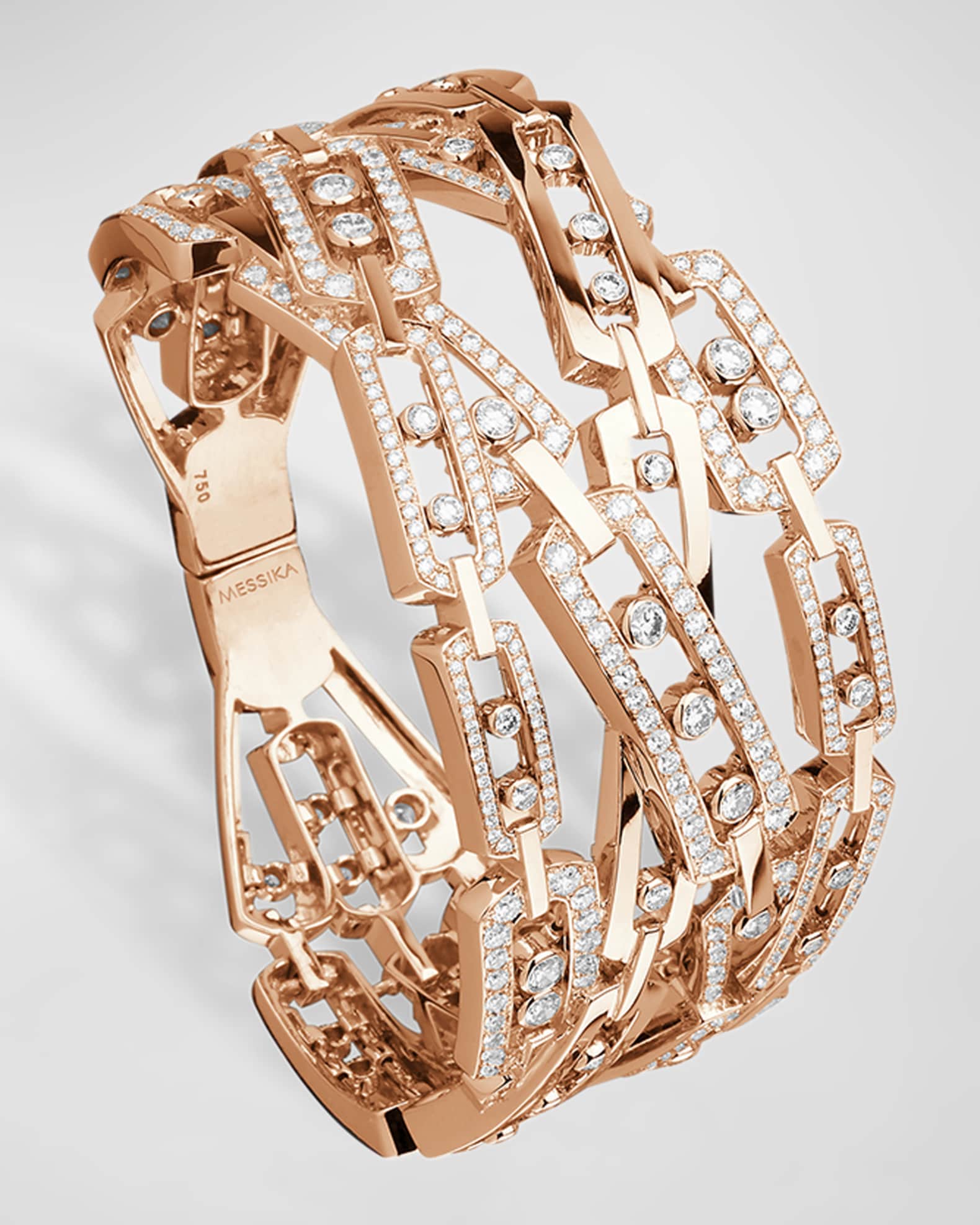 Messika Move Infini 18K Rose Gold Diamond Cuff