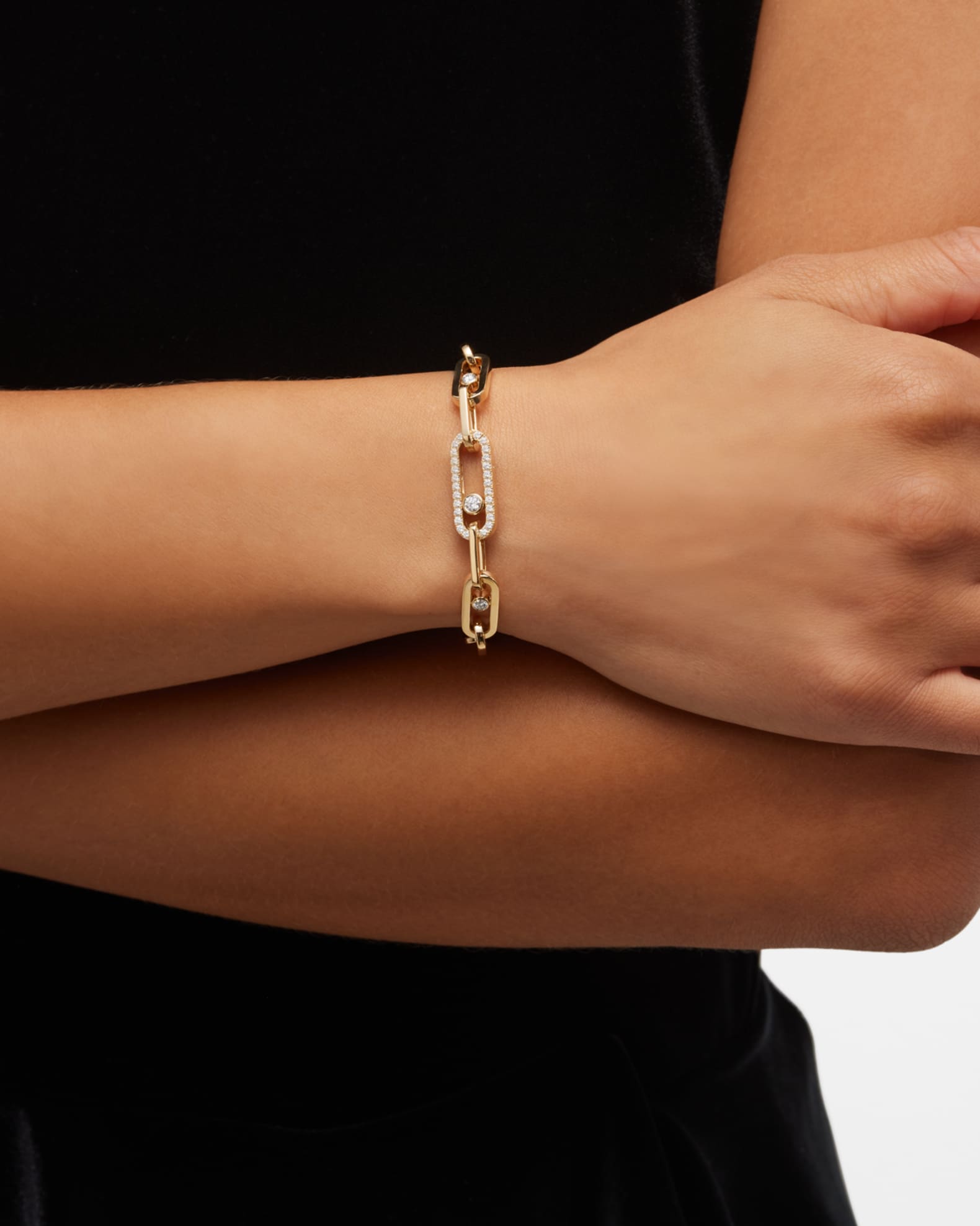 MOVE LINK 18K YELLOW GOLD DIAMOND BRACELET 1